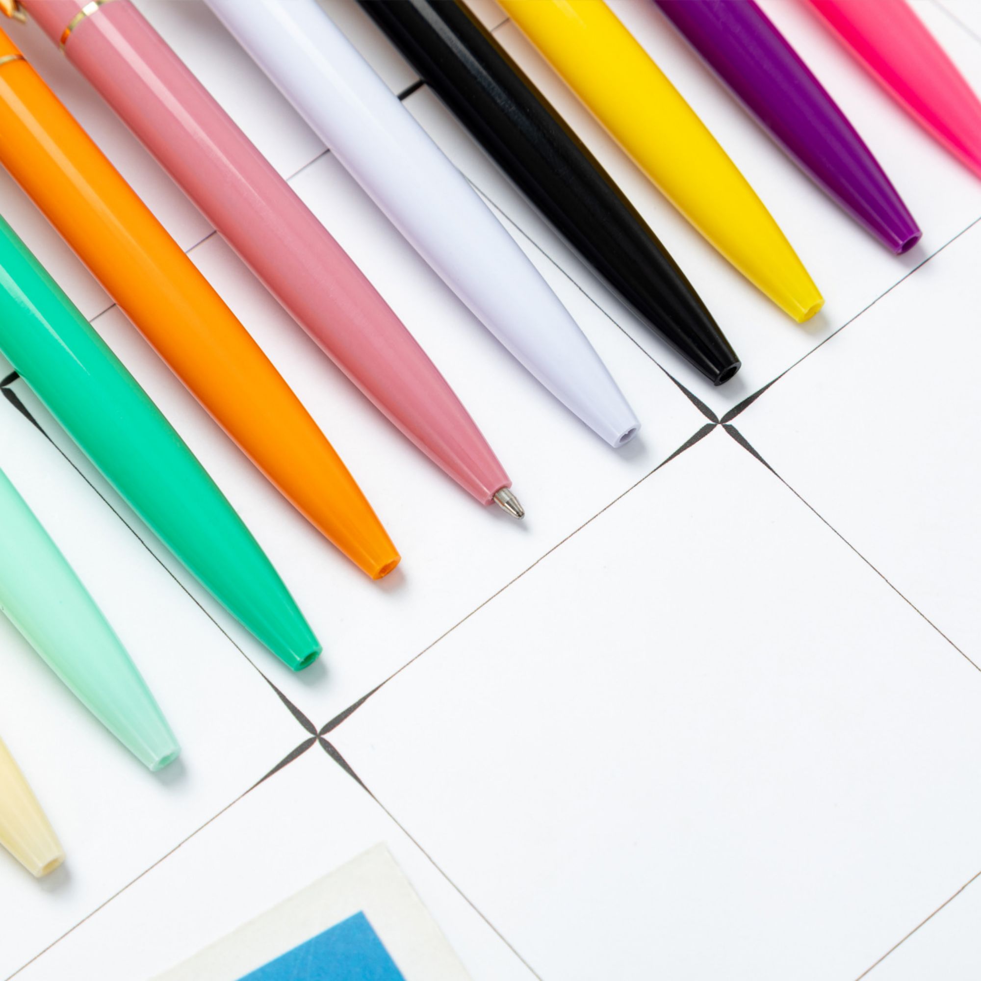 Pressed Colored Plastic Ballpoint Pen 6