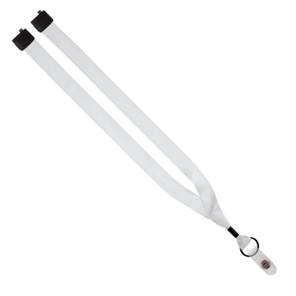 3/4" rPET Dye-Sublimated Lanyard w/ Metal Crimp & Metal Split-Ring 26