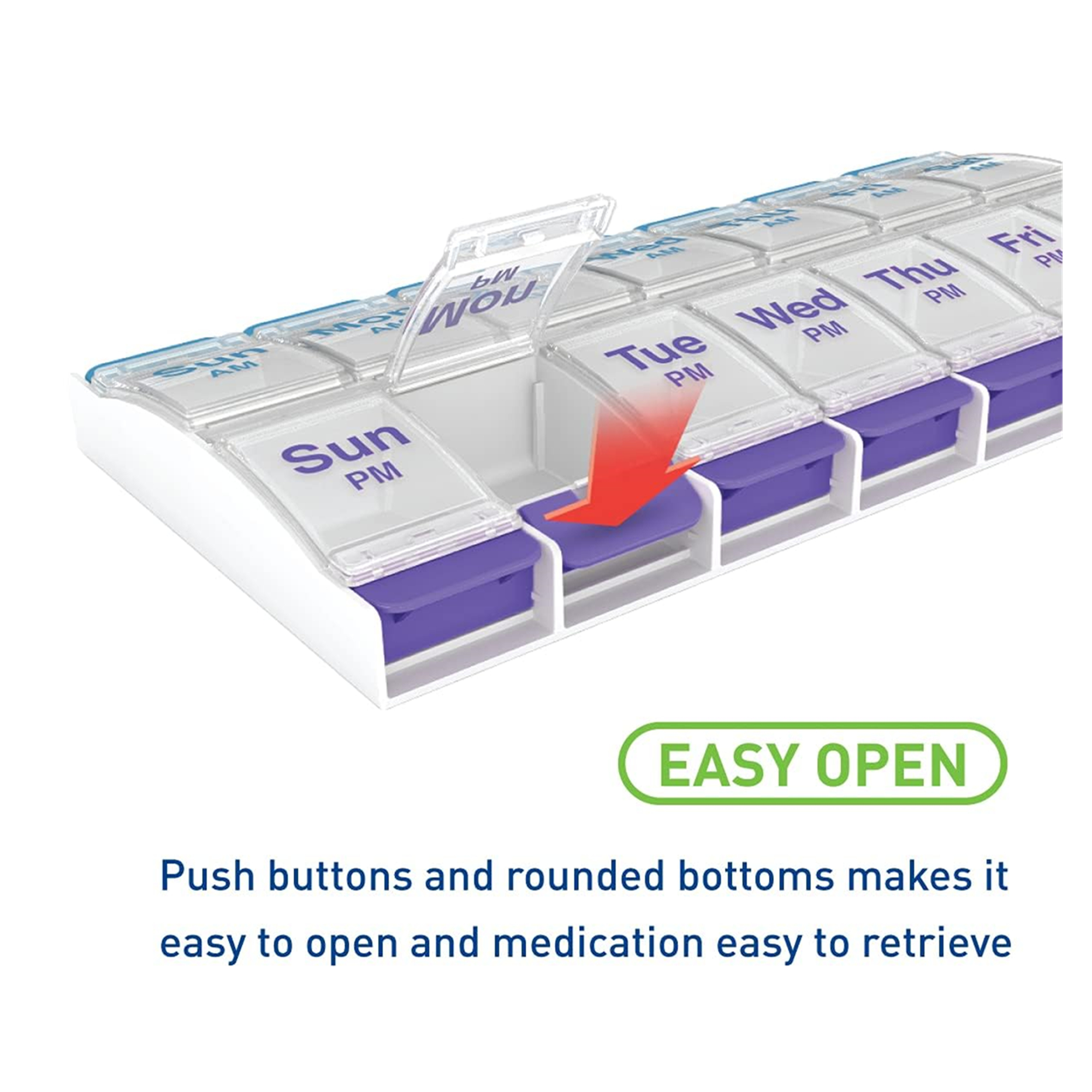 Push Button (7-Day) Pill Case 1