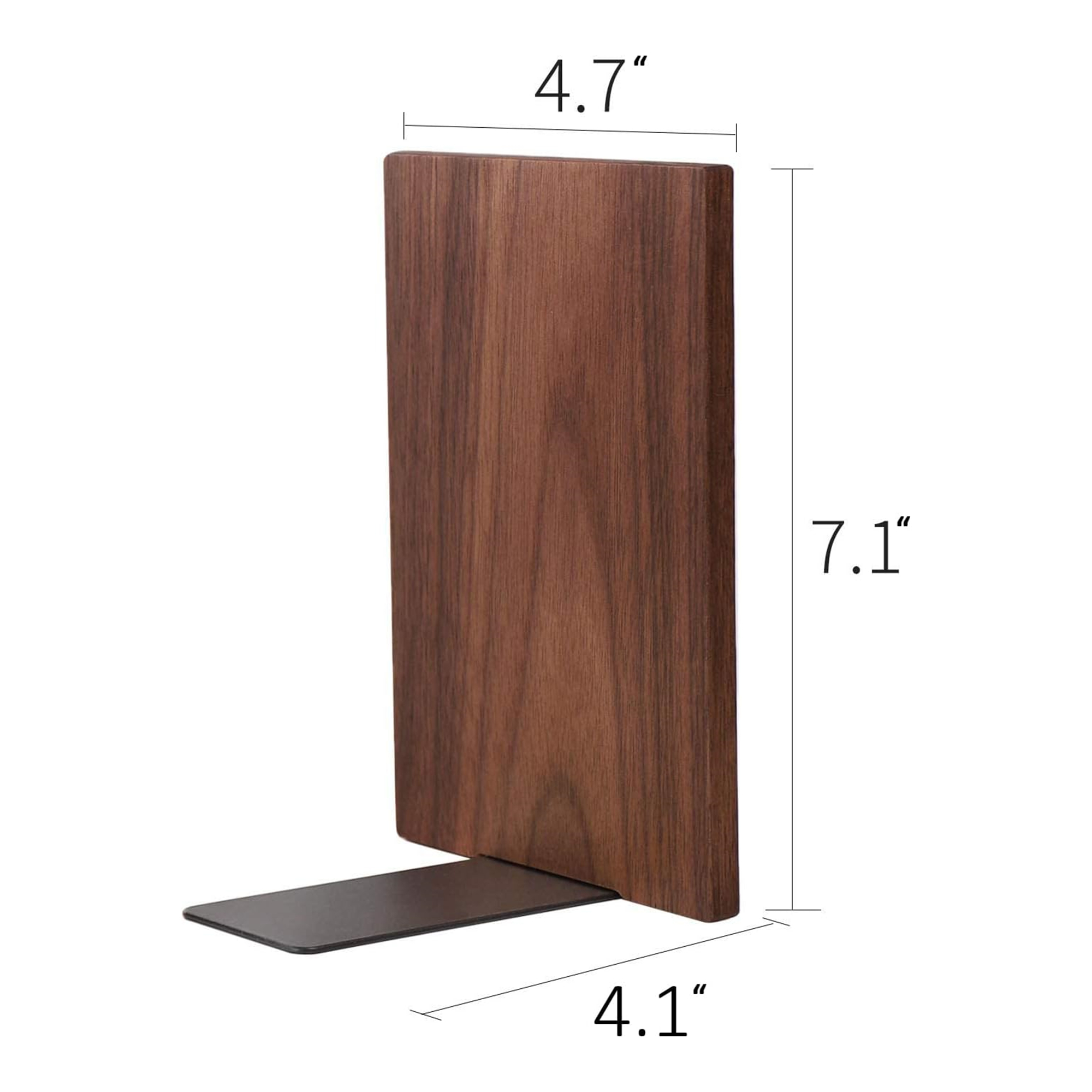 1 Pair Of Wood Walnut Bookends 1
