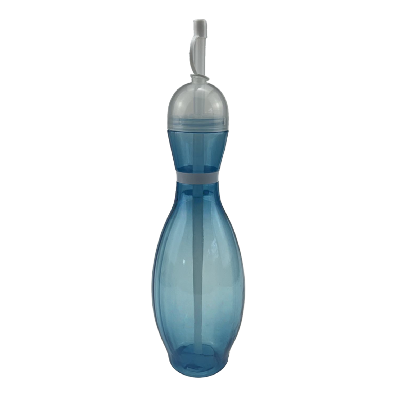 25oz PVC Bowling Shape Straw Beverage Bottle 3