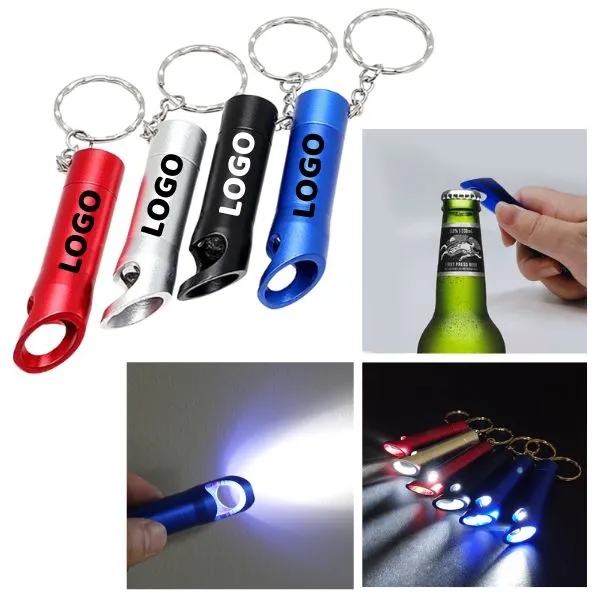 LED Flashlight Mini Pocket Keychain - Small Bottle Opener 1