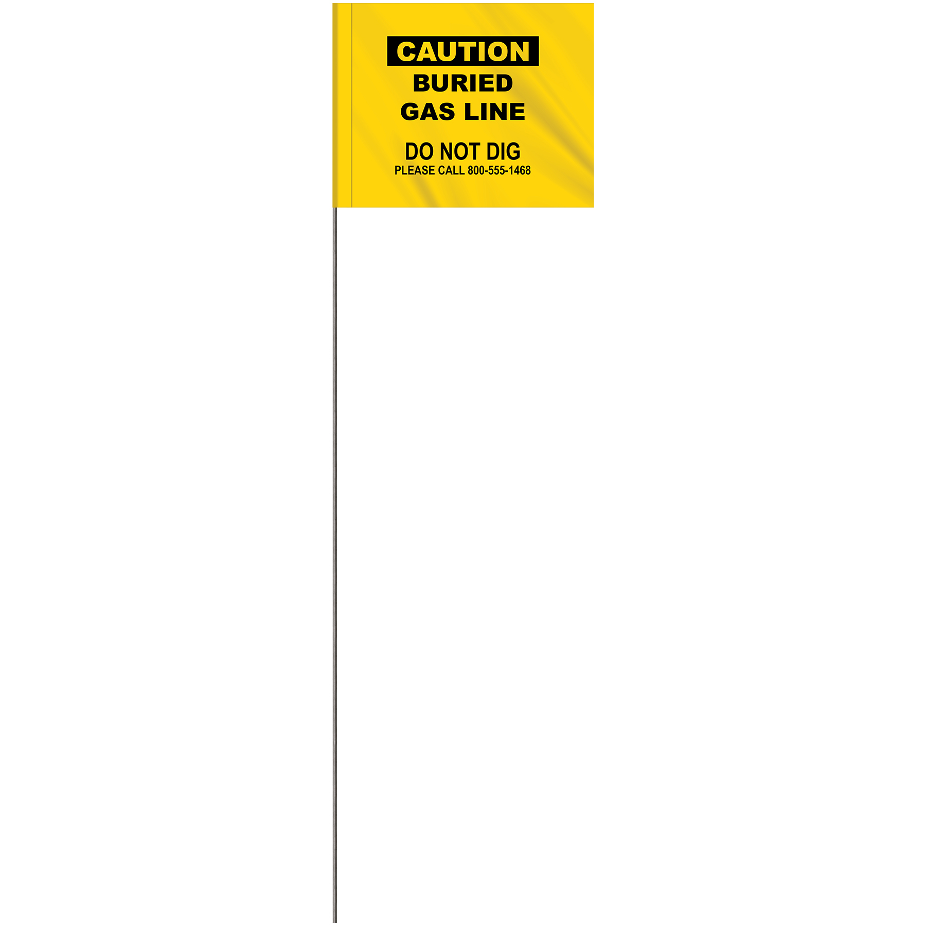 1-Color 4" x 5" Custom Vinyl Marking Flag with 18" Wire 17