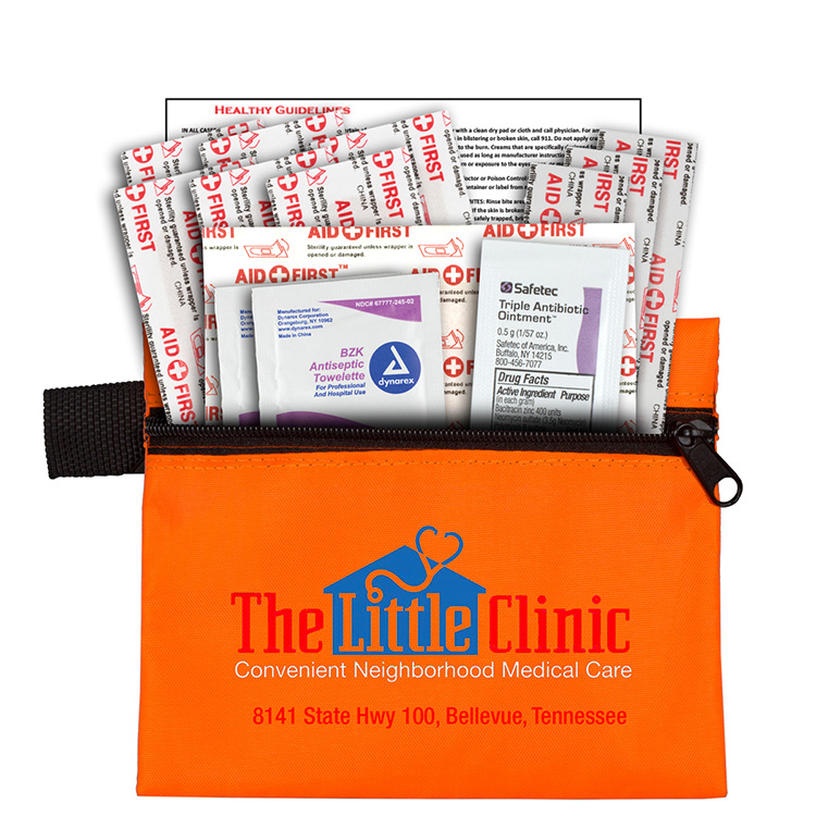 "Riverside Plus" 14 Piece Healthy Living Pack Components inserted into Zipper Pouch 10
