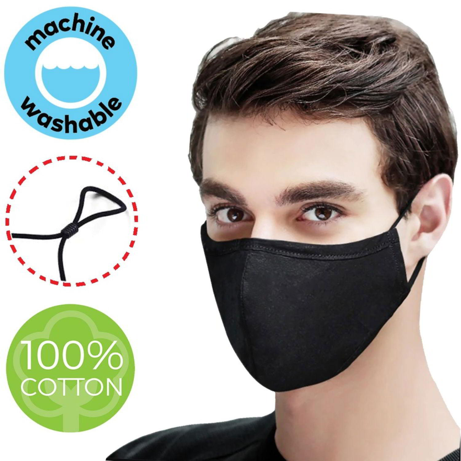 4 Layer Heavy Duty Cotton Face Mask w/ Adjustable Ear Loop 1