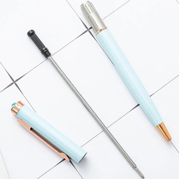 Diamond Top Slim Twist Metal Ballpoint Pen 9