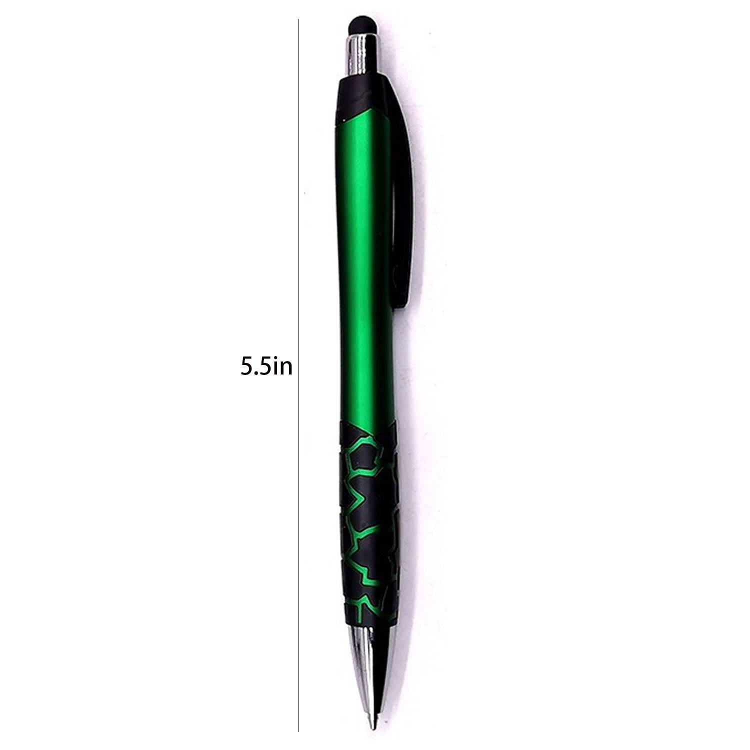 Plastic Retractable Ballpoint Pen w/ Stylus 9
