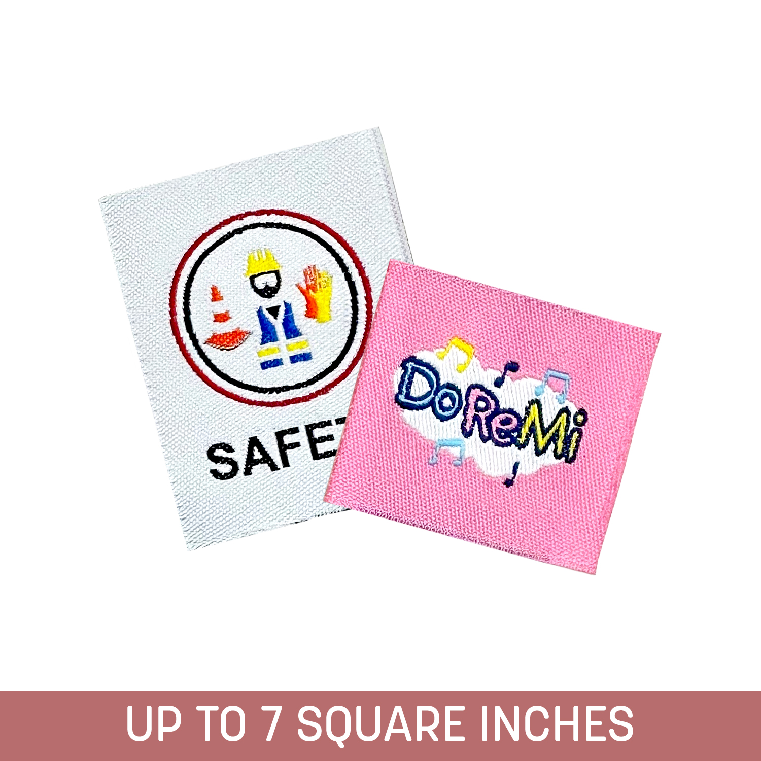 Woven Label (Sew-On) Up to 7 Sq. In