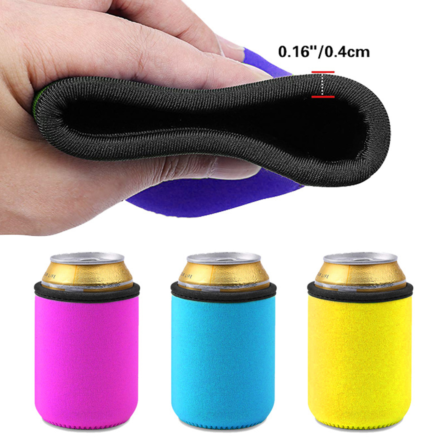 Neoprene Beer Can Cooler Sleeve Covers, custom koozie with logo imprint 4