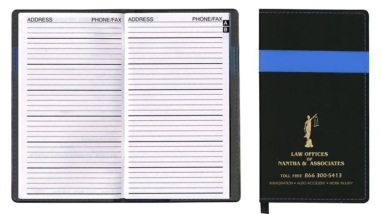 Joliett Series Soft Cover 2 Tone Vinyl Address Book 3