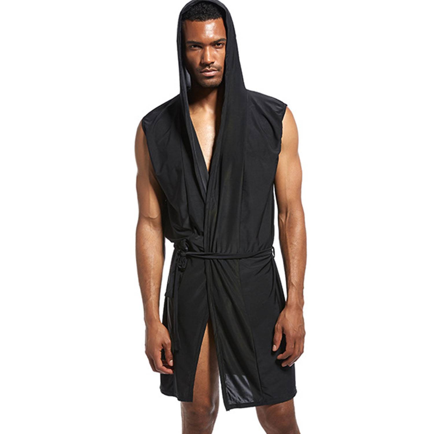 Ice Silk Fabric Bathrobe For Man 4