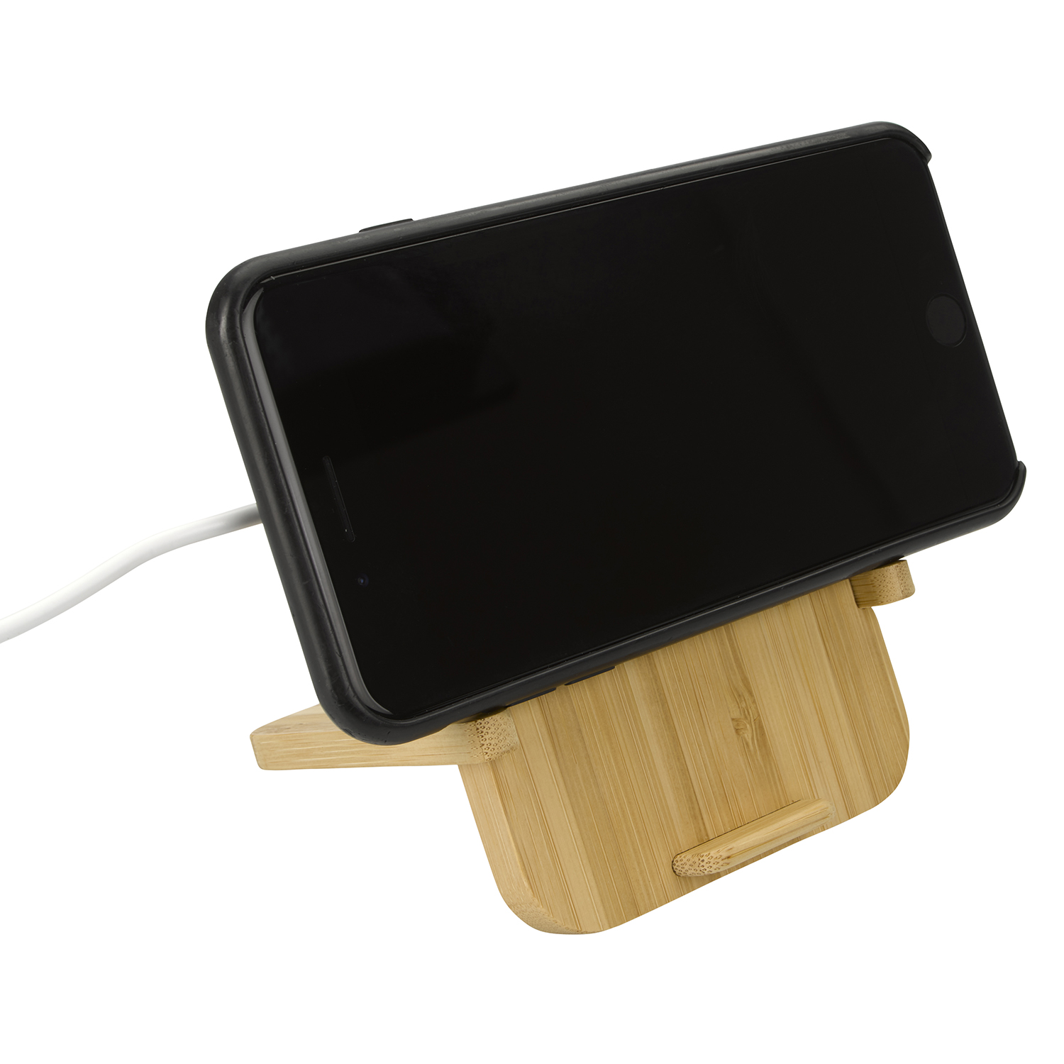 Bamboo 10W Wireless Charger with Phone Holder