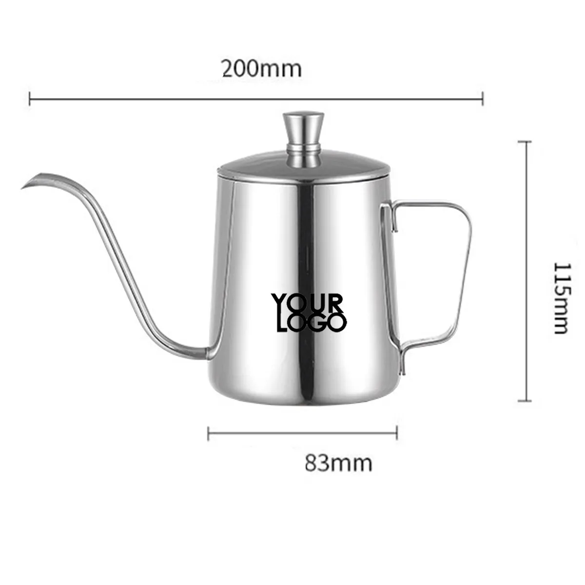 350ml Stainless Gooseneck Pour Over Coffee Kettles Tea Pots 4