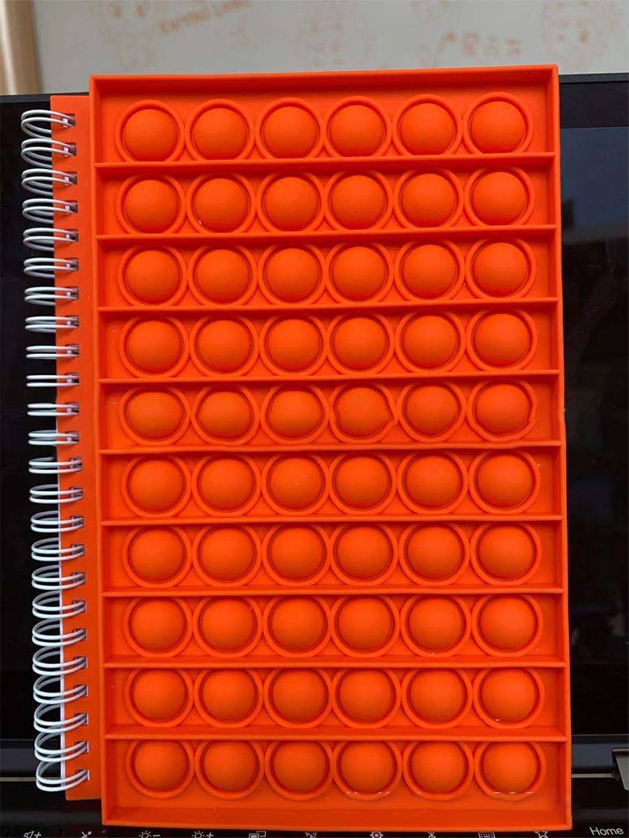 Spiral Push Pop Bubble Silicone Notebook 1