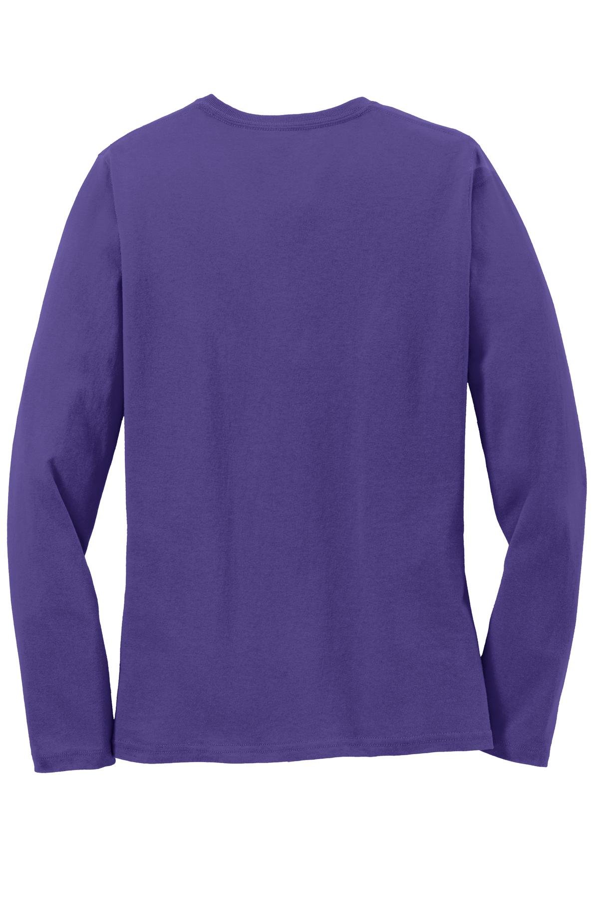 Port & Co Women's Long Sleeve Core Cotton Tee. LPC54LS 56