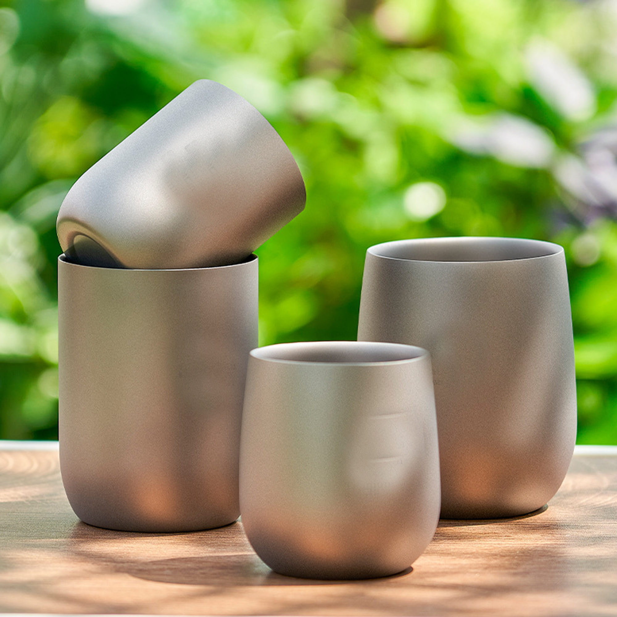 Pure Titanium Double-Layer Anti-Scald Goose Egg-Shaped Cup 6