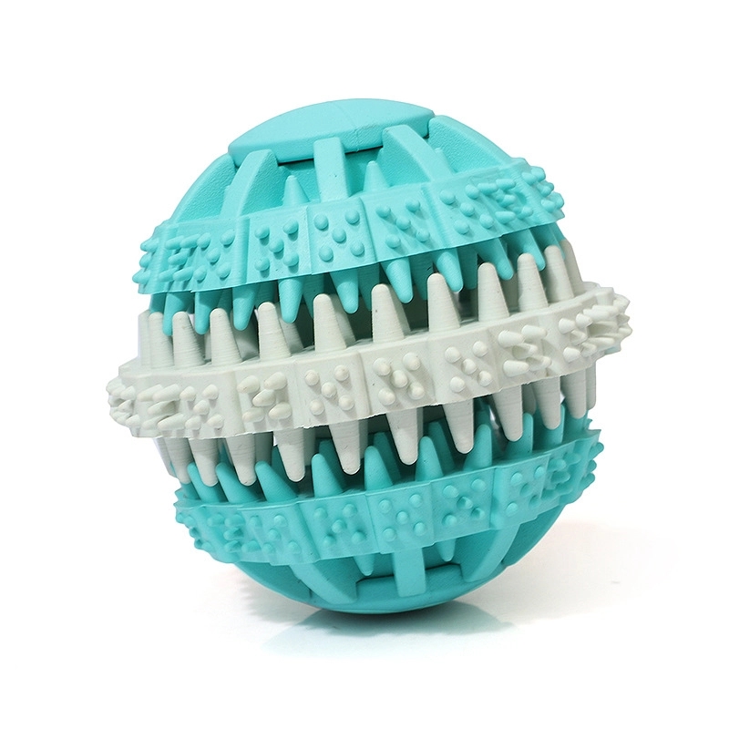 Rubber Dog Chewing Balls Soft Cleaning Teeth Toys 7