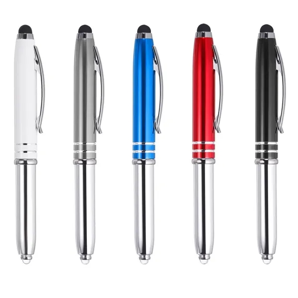 3 in 1 Metal Pen with Stylus and LED Flashlight 8