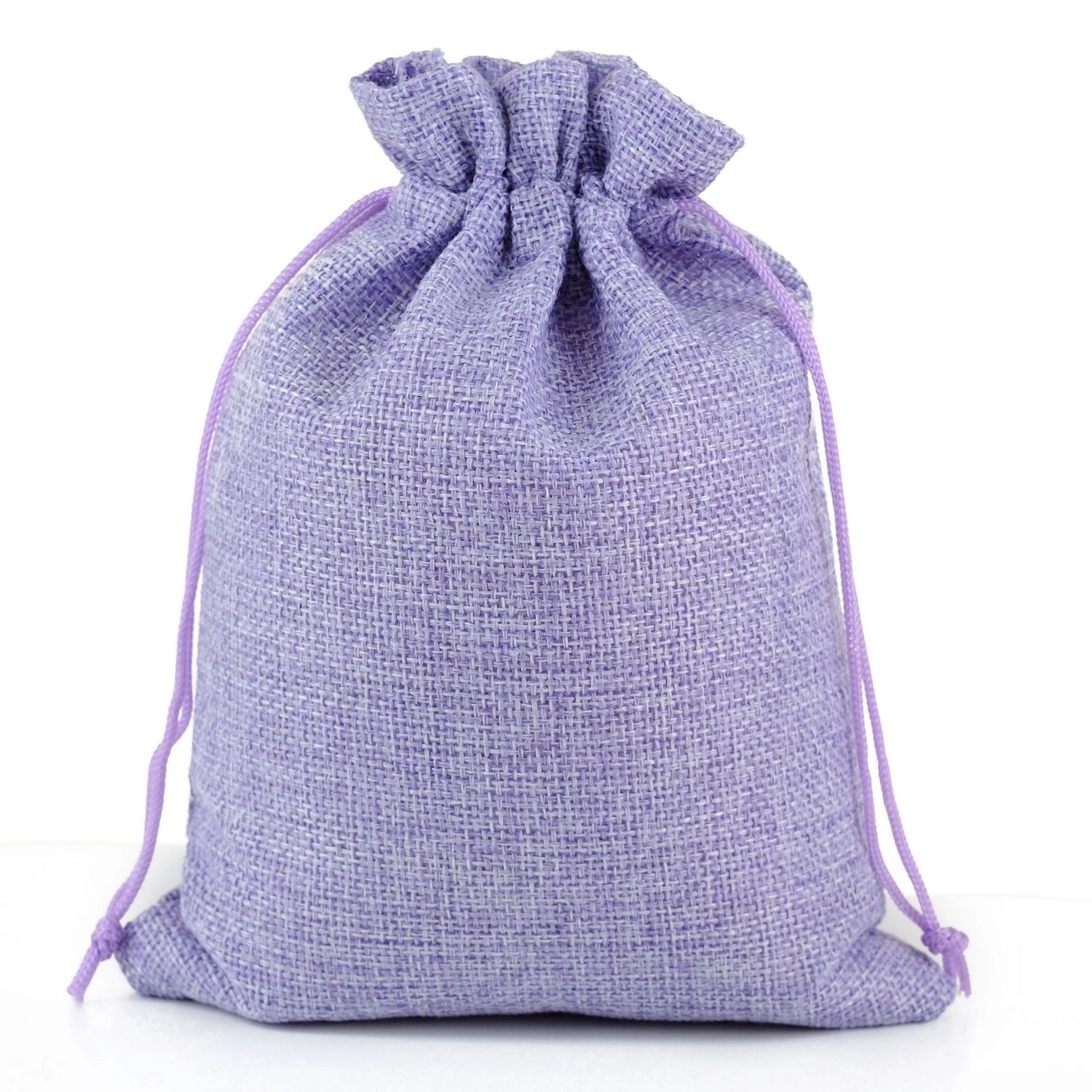 Medium Natural Burlap Pouches Jute Drawstring Bags 5" X 7" 9