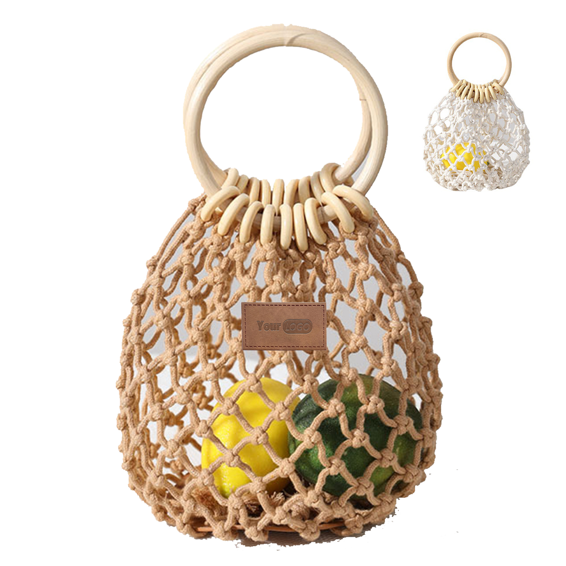 Jute Handwoven Straw Shoulder Bag Summer Beach Handbag 2