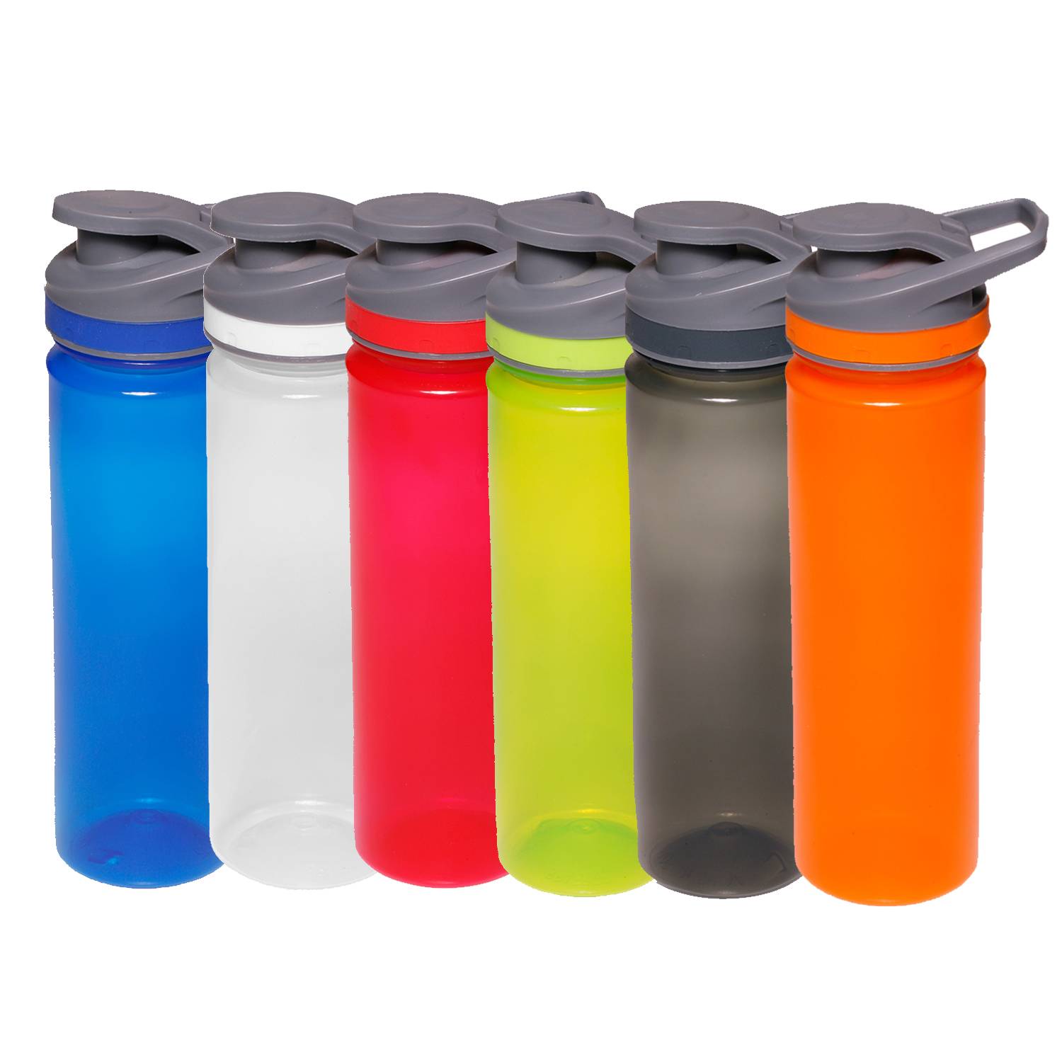 Flip Lid Plastic Sports Water Bottle, 22 oz. 7