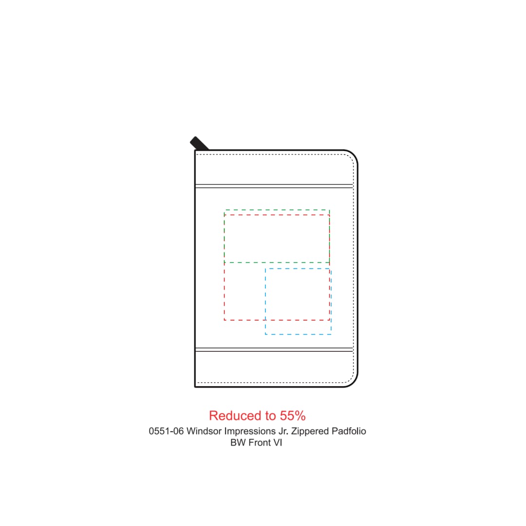 FSC® Mix Windsor Impressions Jr. Zip Padfolio 32