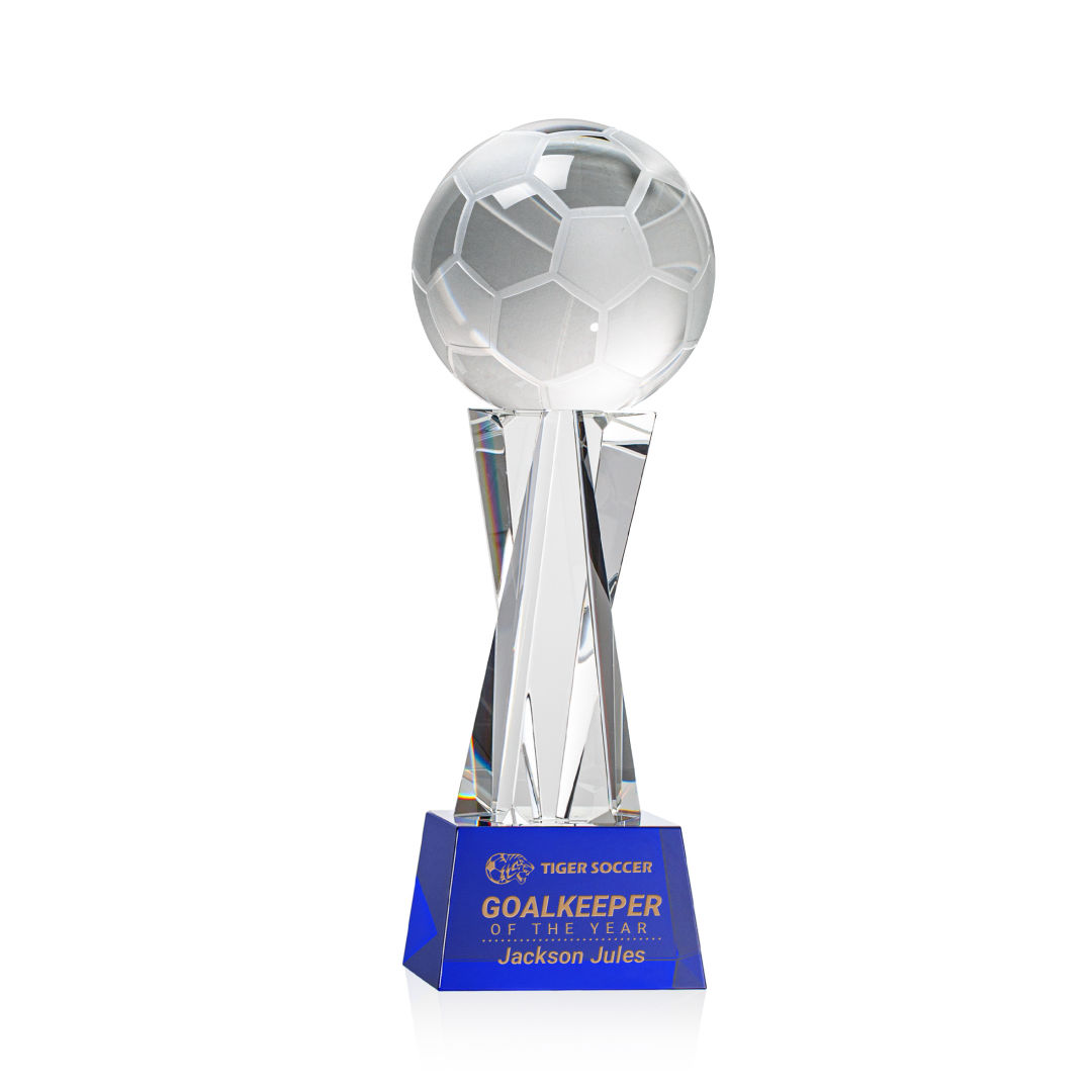 Soccer Ball Award on Grafton Base - Blue 8