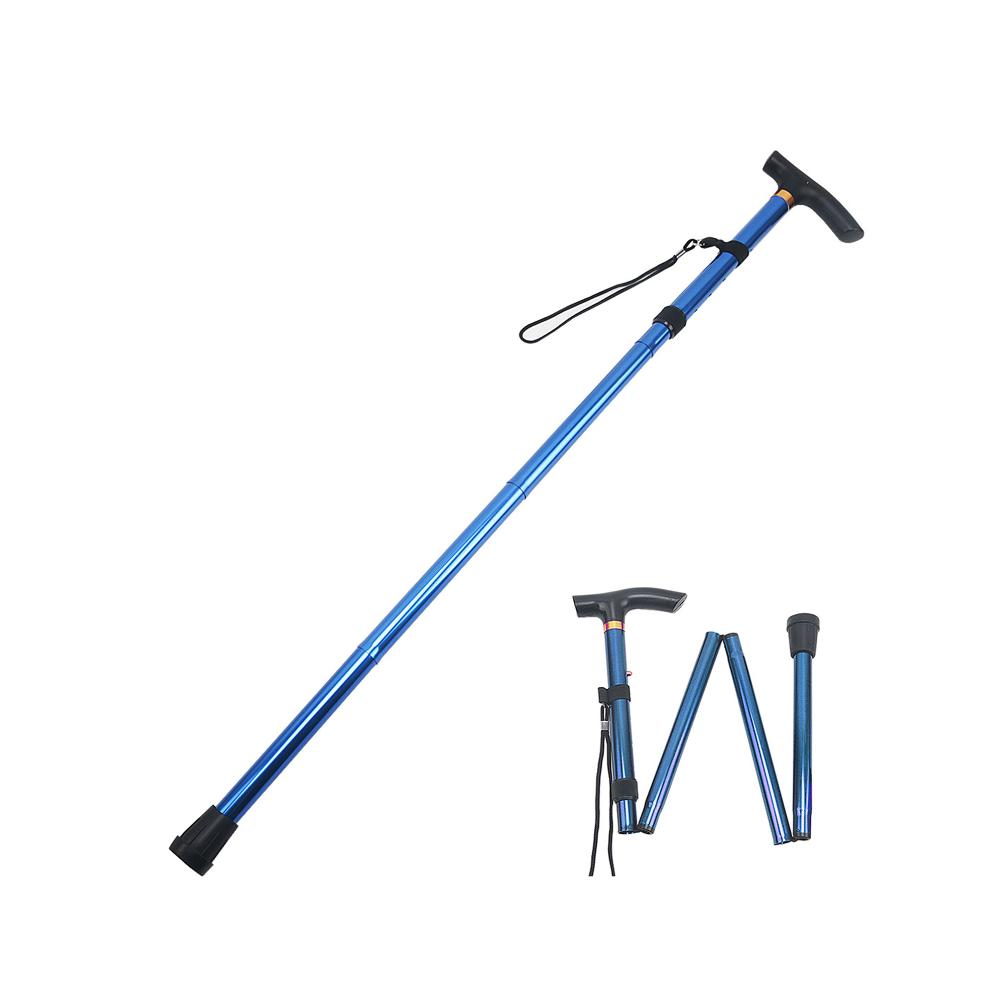 Aluminum Alloy Trekking Pole 33.5" With Laser Mark Area 8