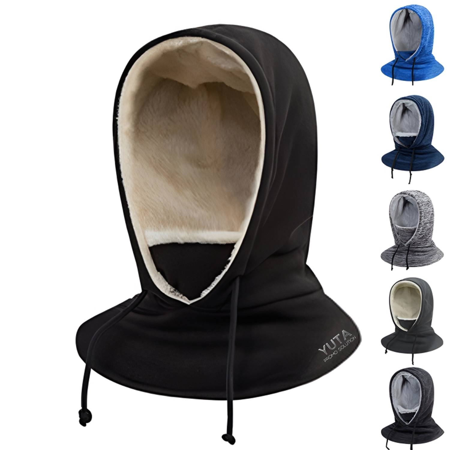 Windproof Polyester Neck Warmer Hat w/ Face Cover 2
