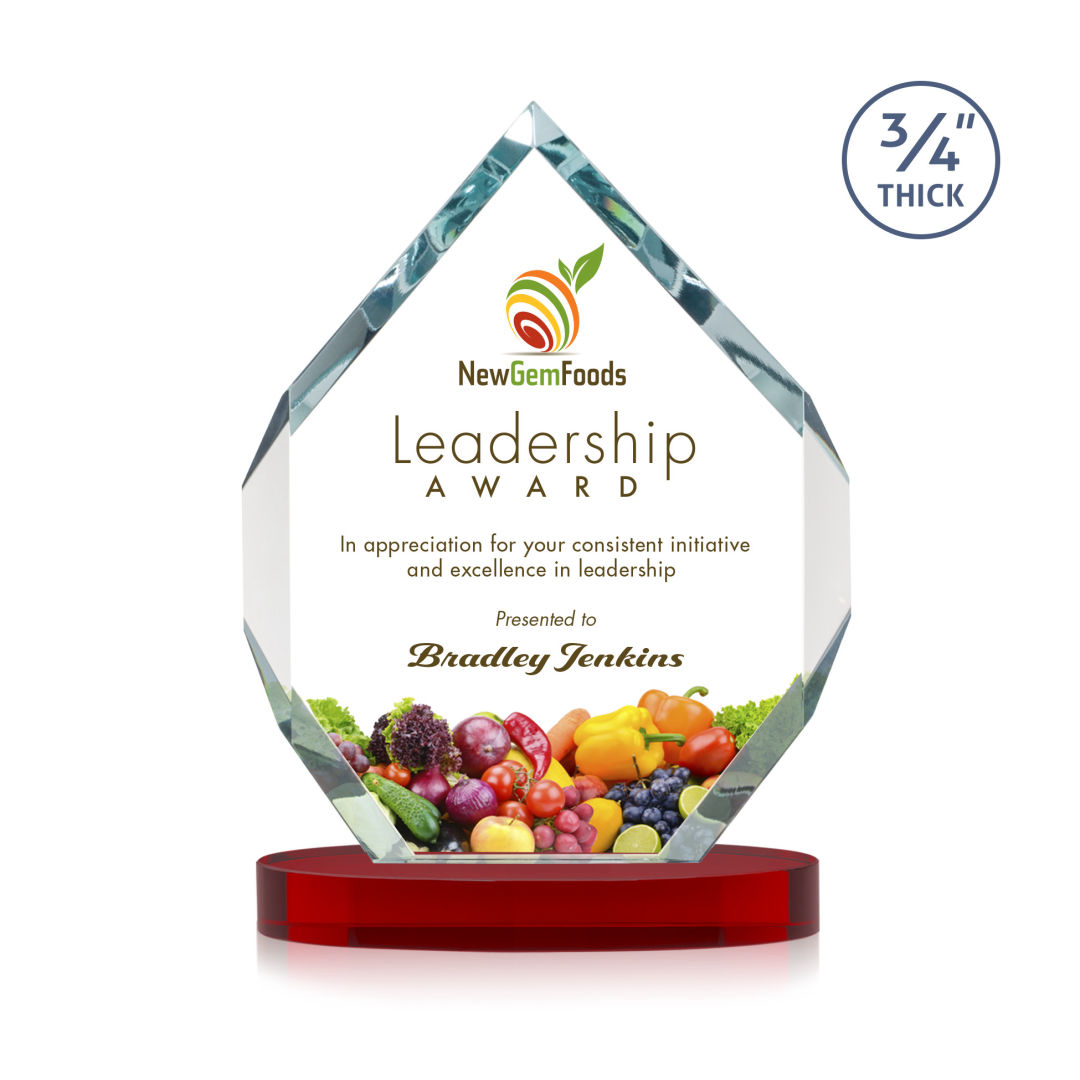 Royal Diamond VividPrint™ Award on Alberton Base - Red 4