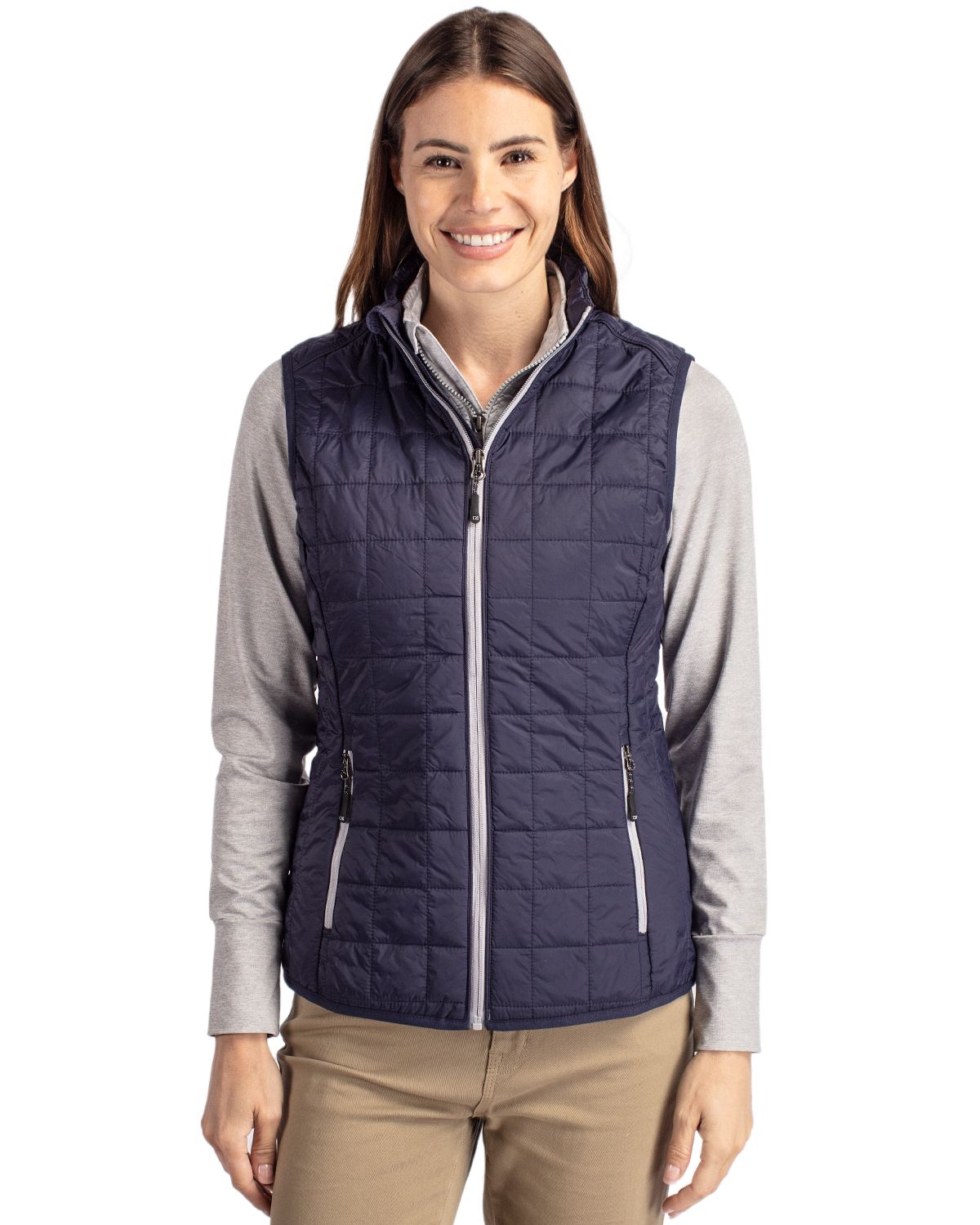 Cutter & Buck Rainier Recycled Insulated Puffer Womens Full Zip Vest 125