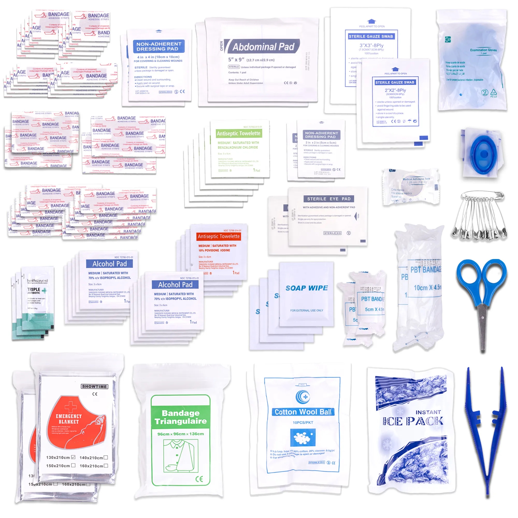 98pc First Aid Kit in Easy Sorting Bag 7