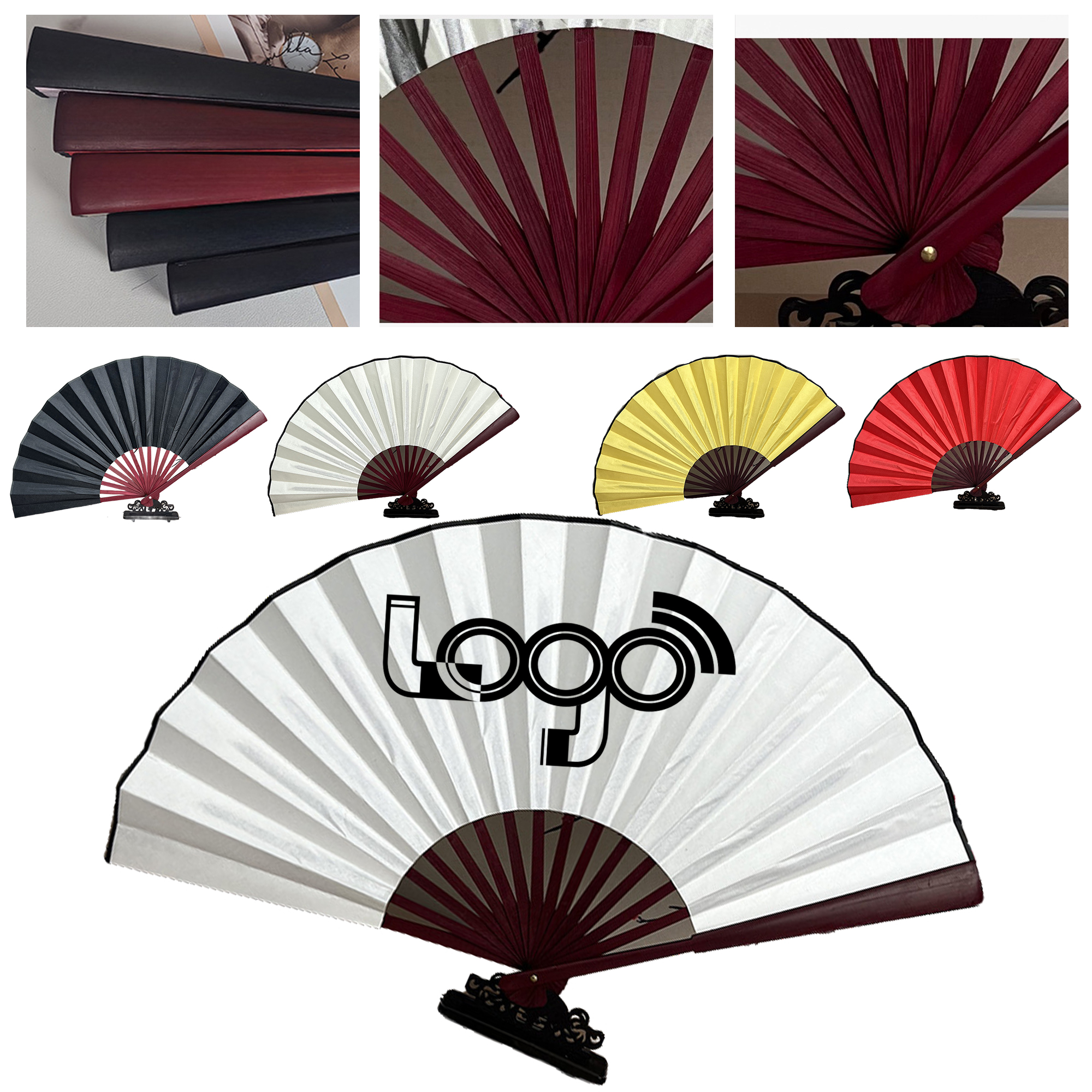 Blank Silk Fan for Custom Designs, Ideal for Art & Promotion 2