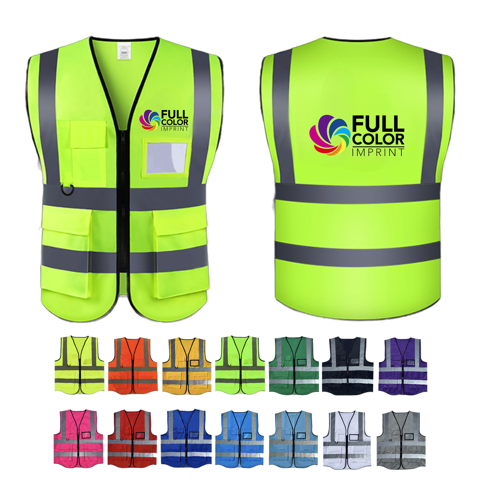 Full Color Reflective Safety Vest MOQ 10 PCS 3
