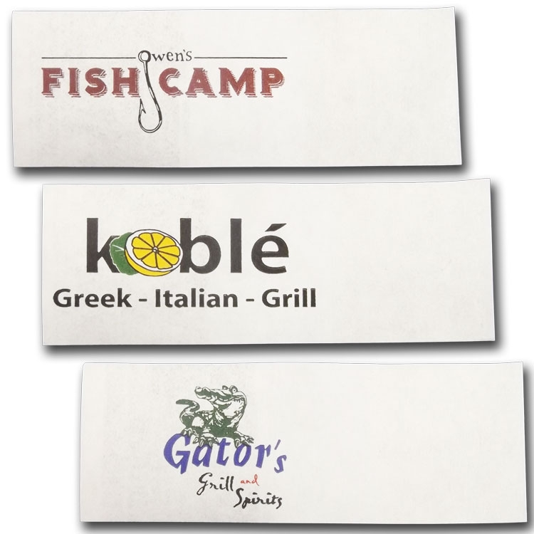1.5" x 4.25" Paper Napkin Bands - Self-adhesive 2