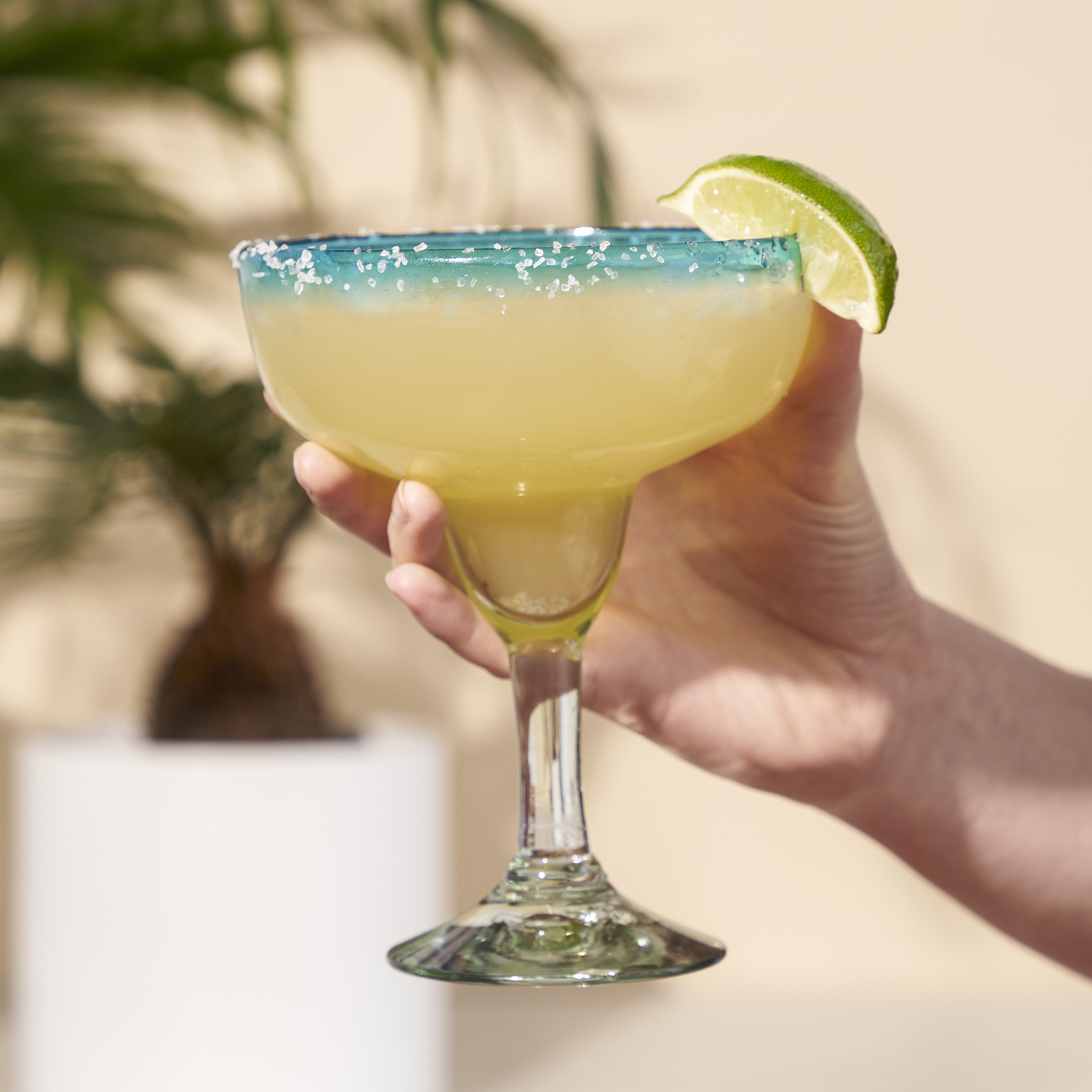 Twine Living® Primavera Recycled Margarita Glass, set of 2 8