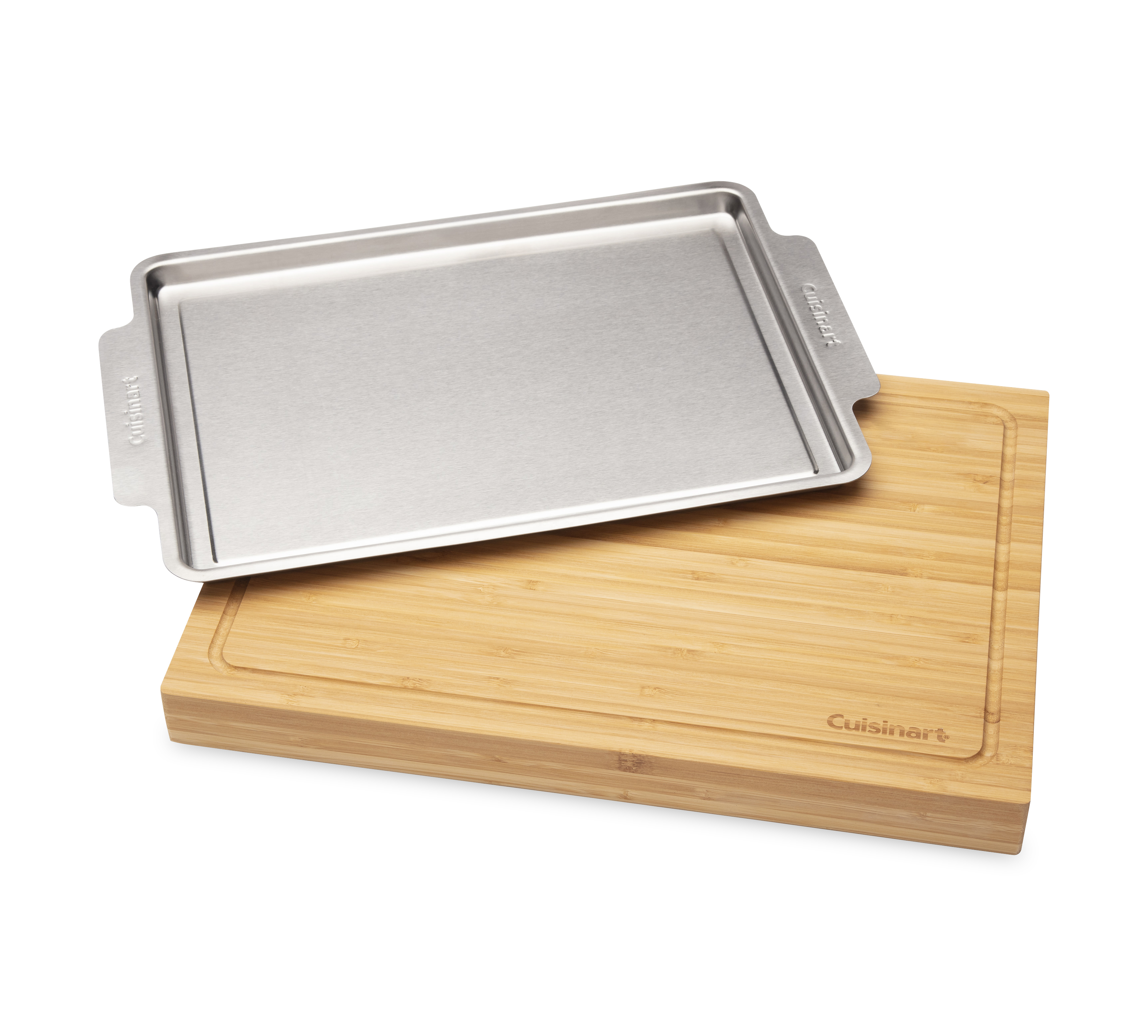 Cuisinart Outdoors® Bamboo Cutting Board With Hidden Tray 14