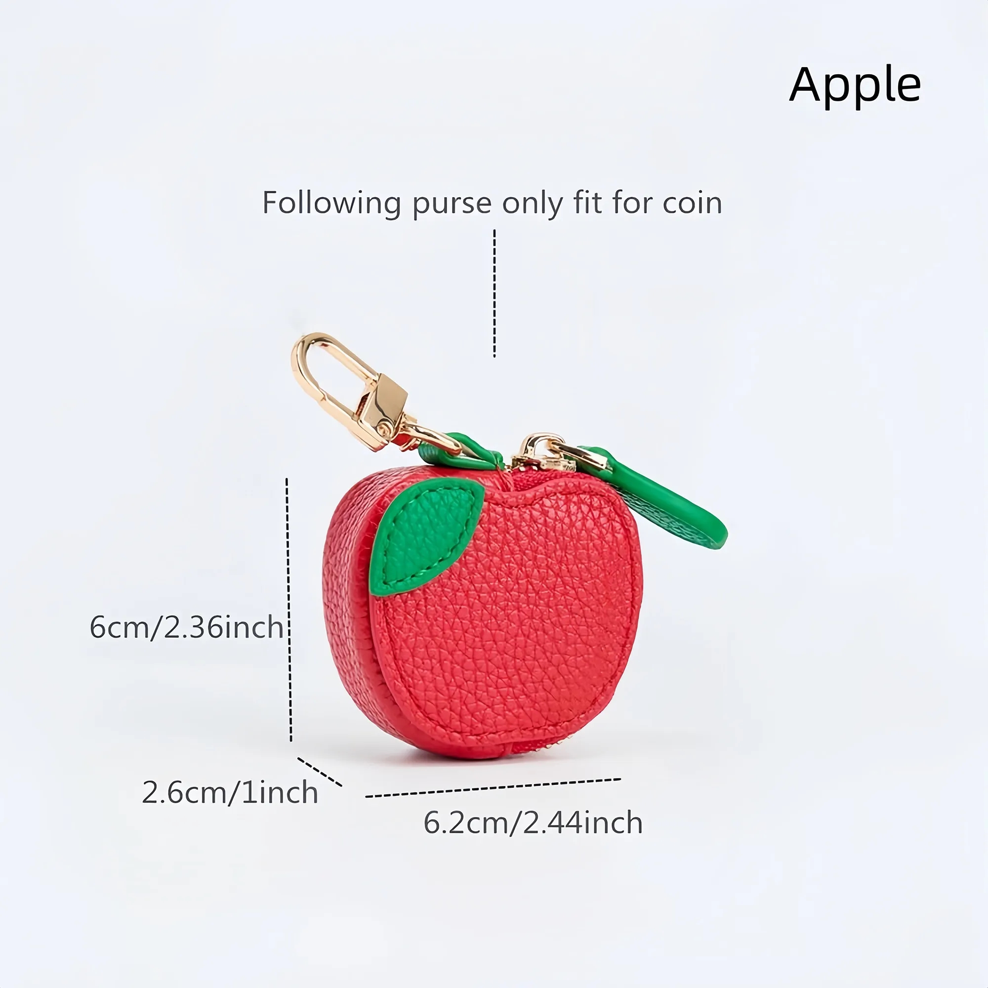 Fruit Shaped Coin Pouch, Mini Wallet Keychain Jewelry Holder 5