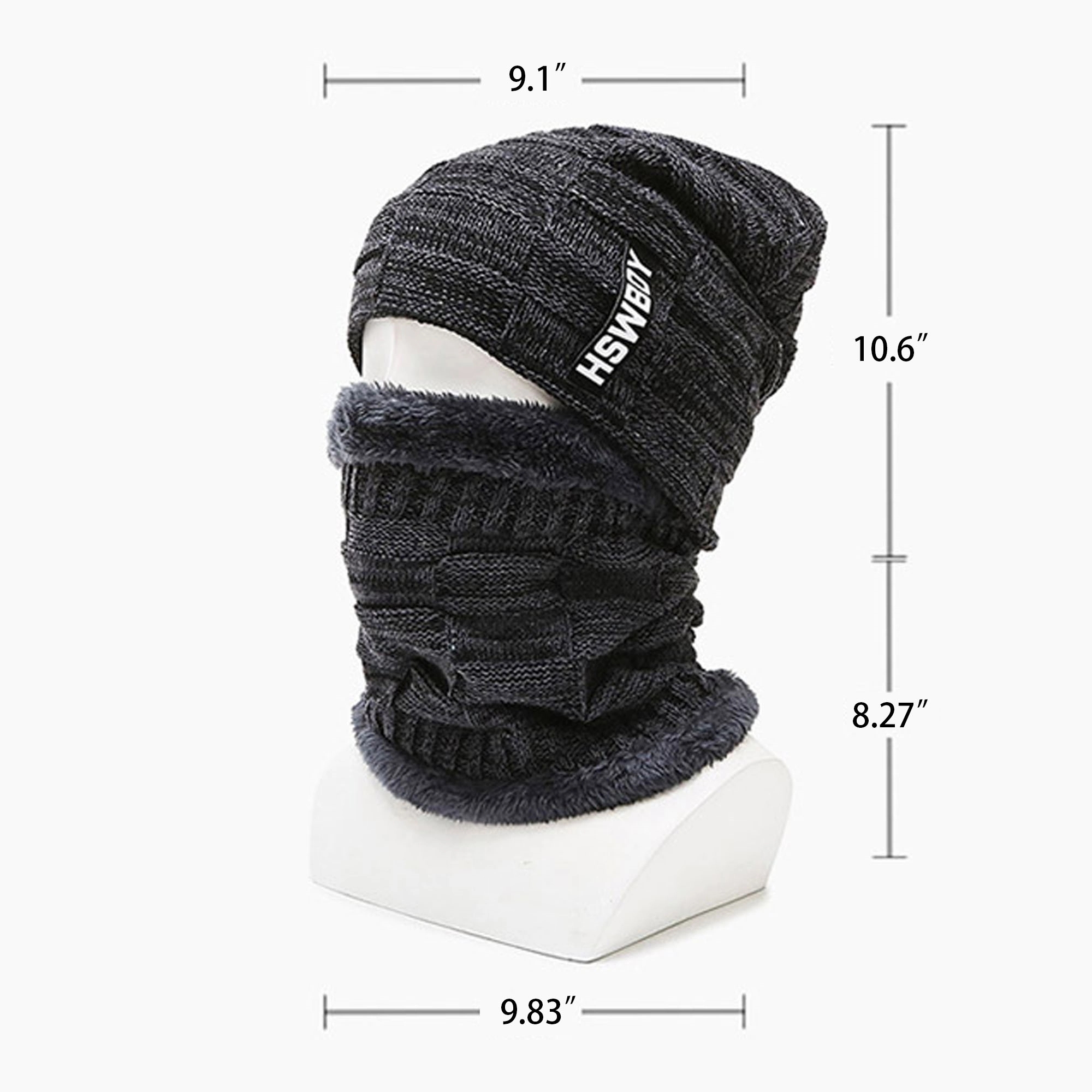 Winter Beanie Hat Scarf Set 4