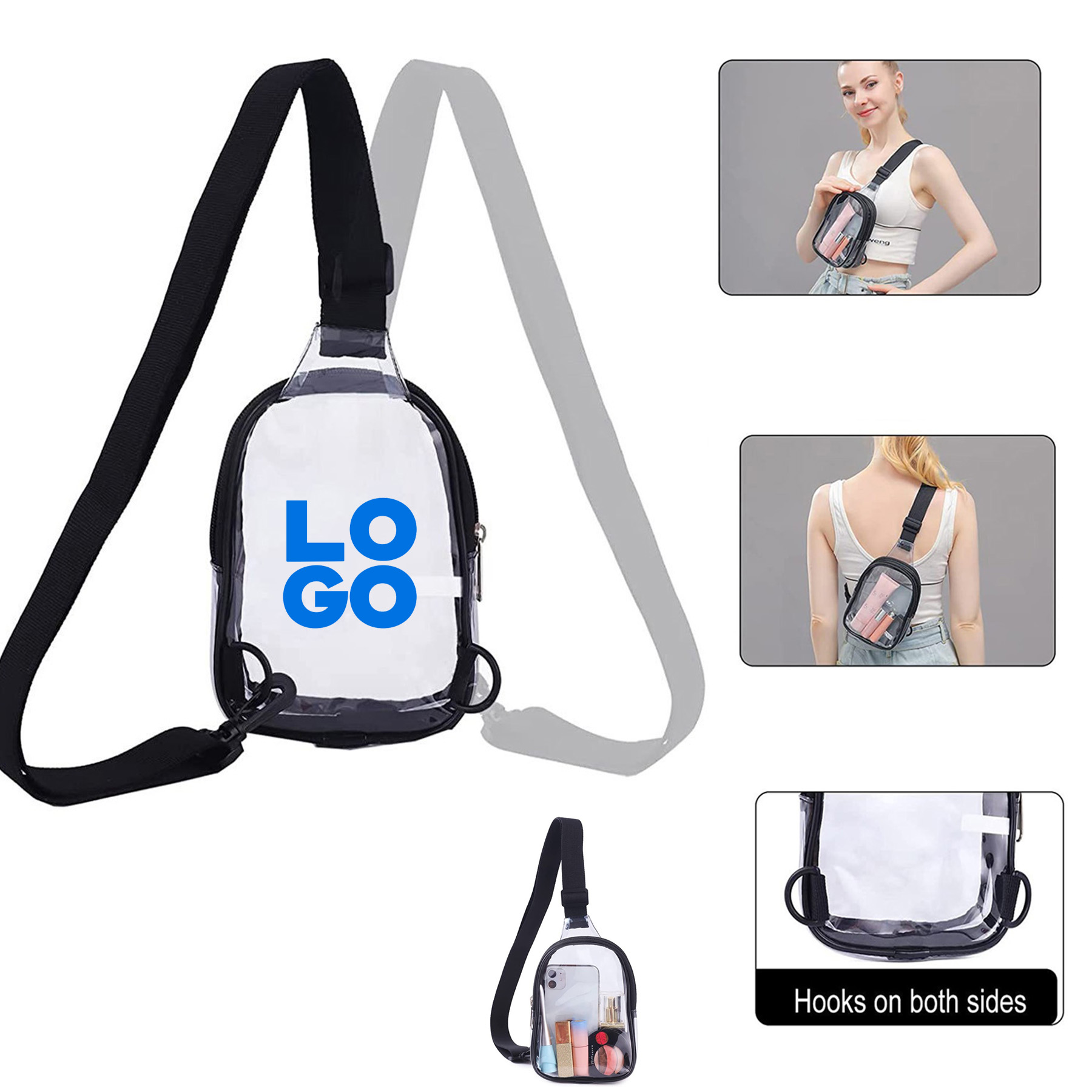 Clear Crossbody Sling Backpack 3