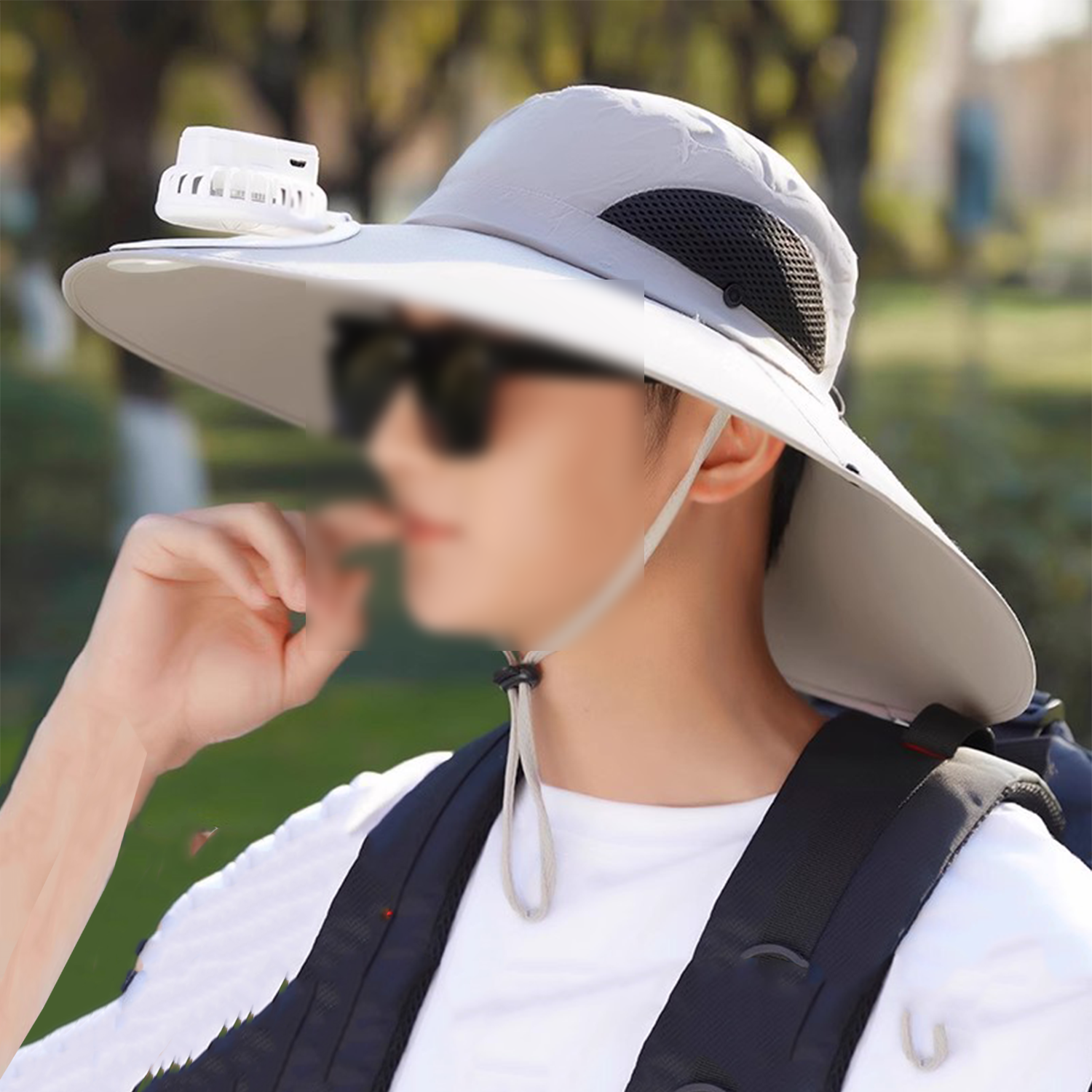 Waterproof Breathable Solar Fan Bucket Hat 12