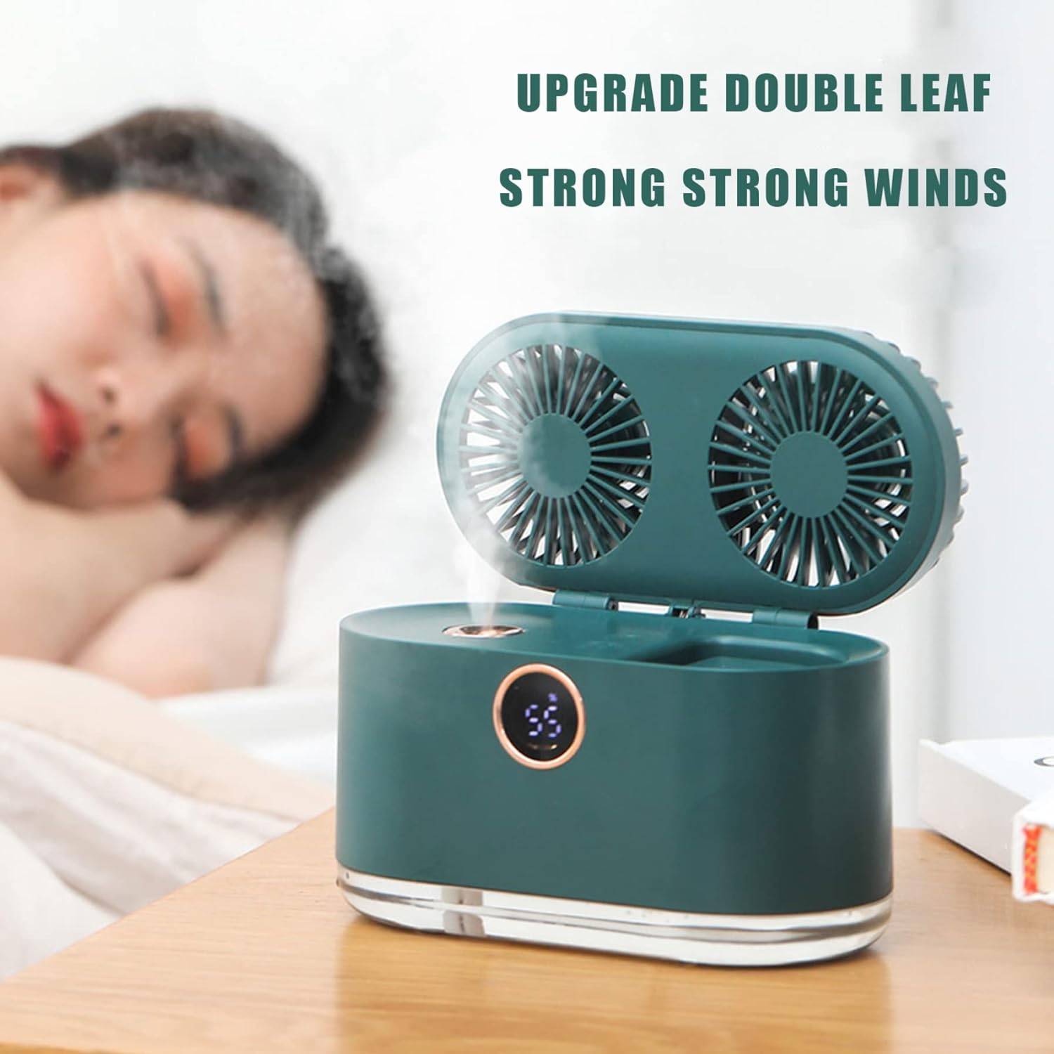 Mini Cooler Fan 2 in 1 Spray Air 4