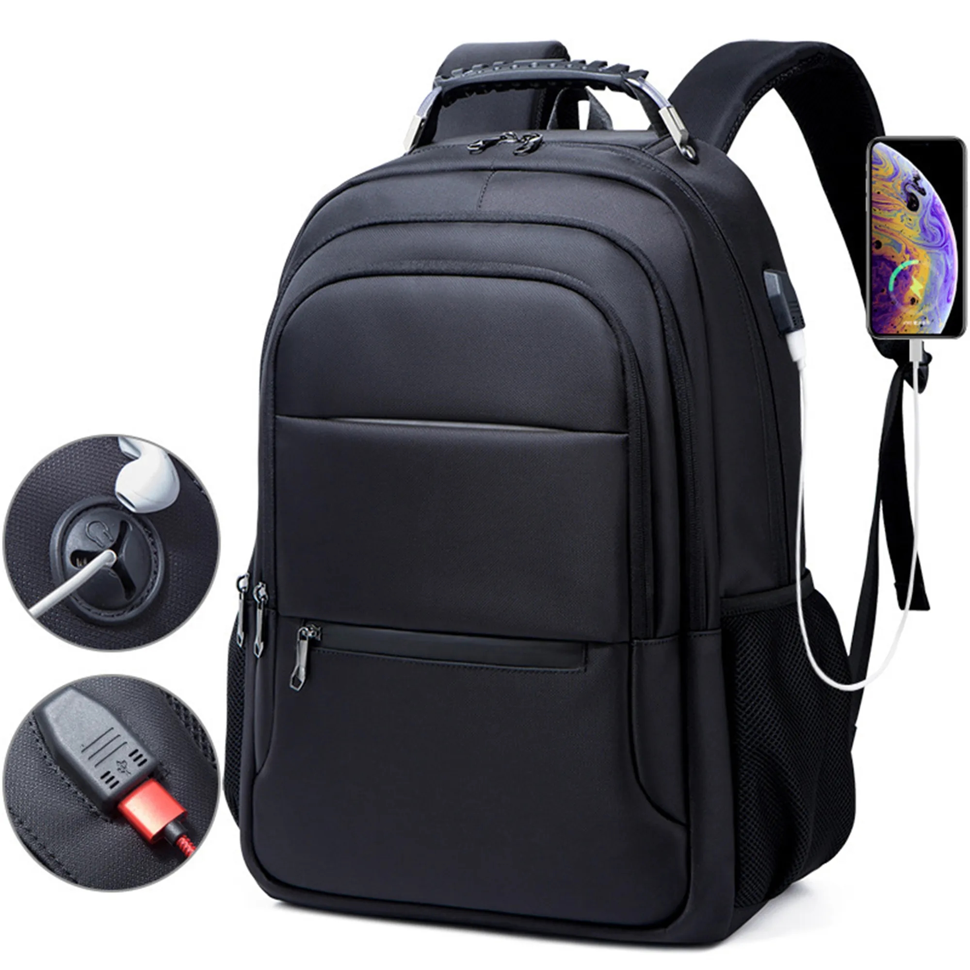 Customized Laptop Business Travel Backpacks With USB Port 5