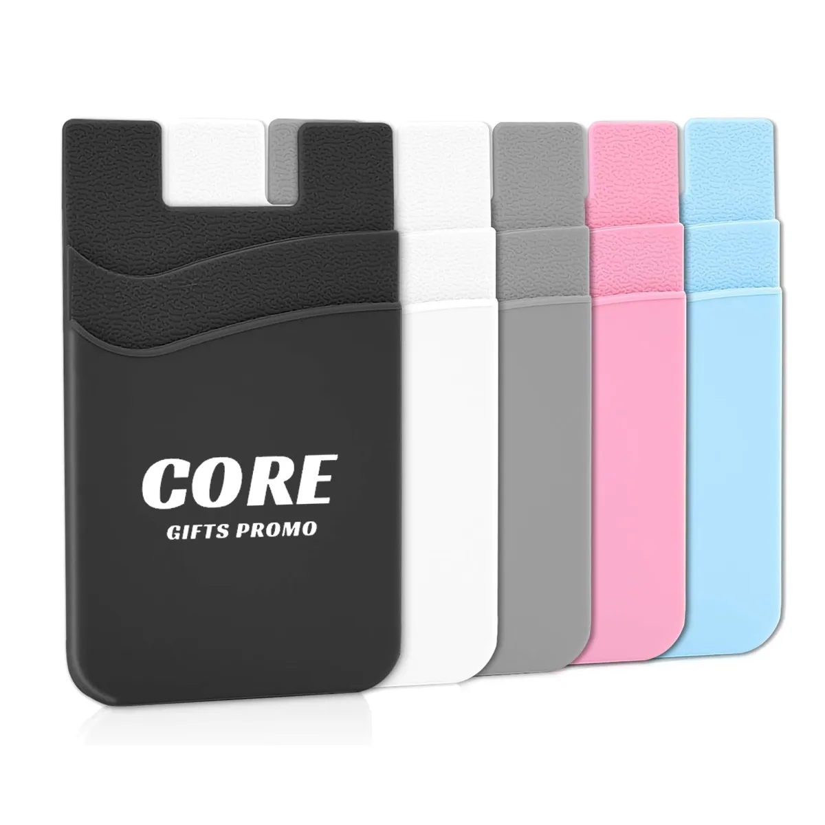 Ultra Slim Double Silicone Phone Card Holder 3