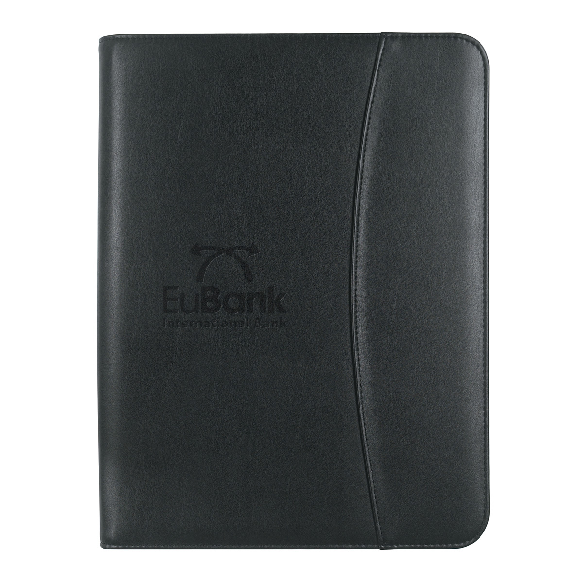 Leather Look 8 ½" x 11" Zippered Portfolio With Calculator 1