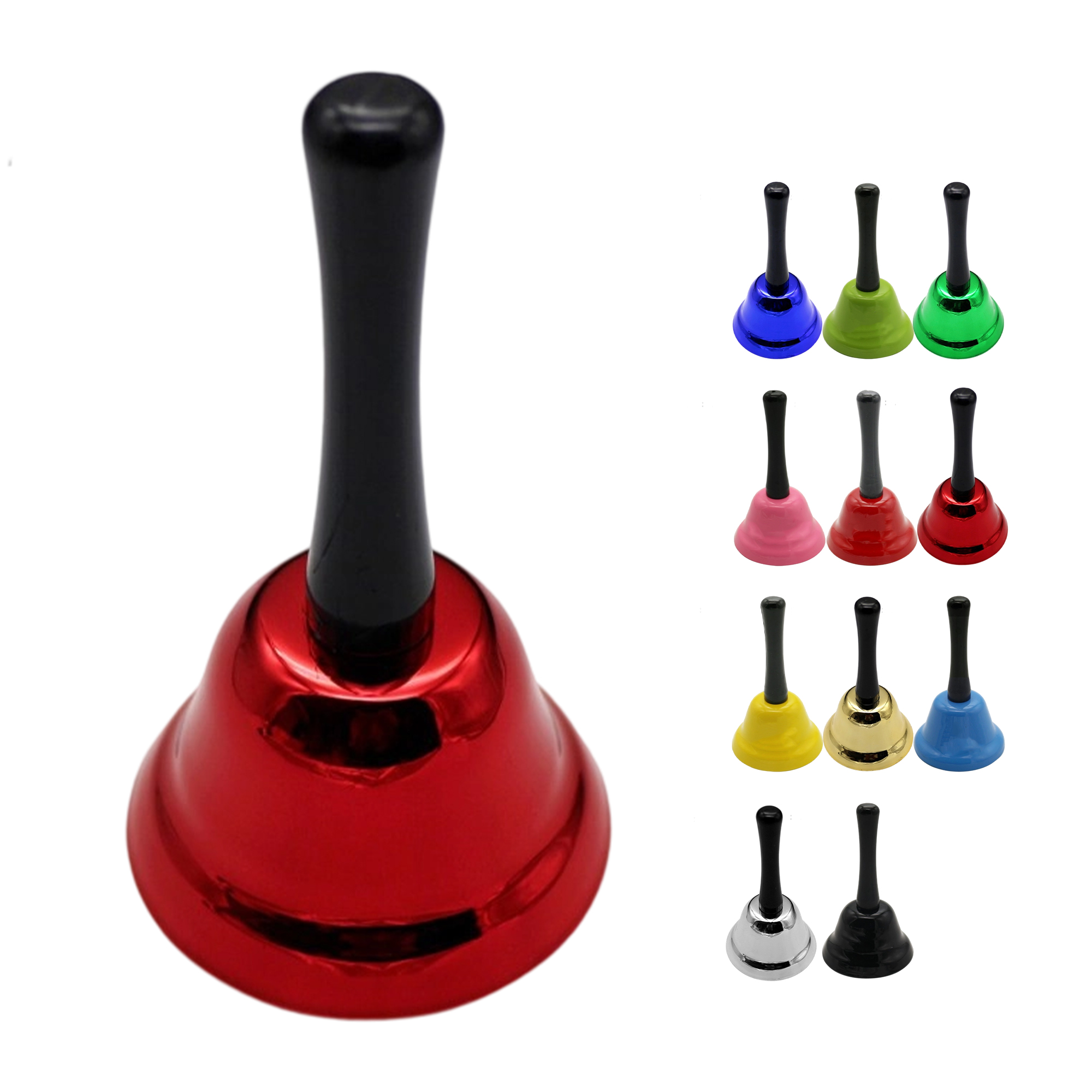 Metal Handheld Jingle Bell Clear Sound Service Call Bell 13