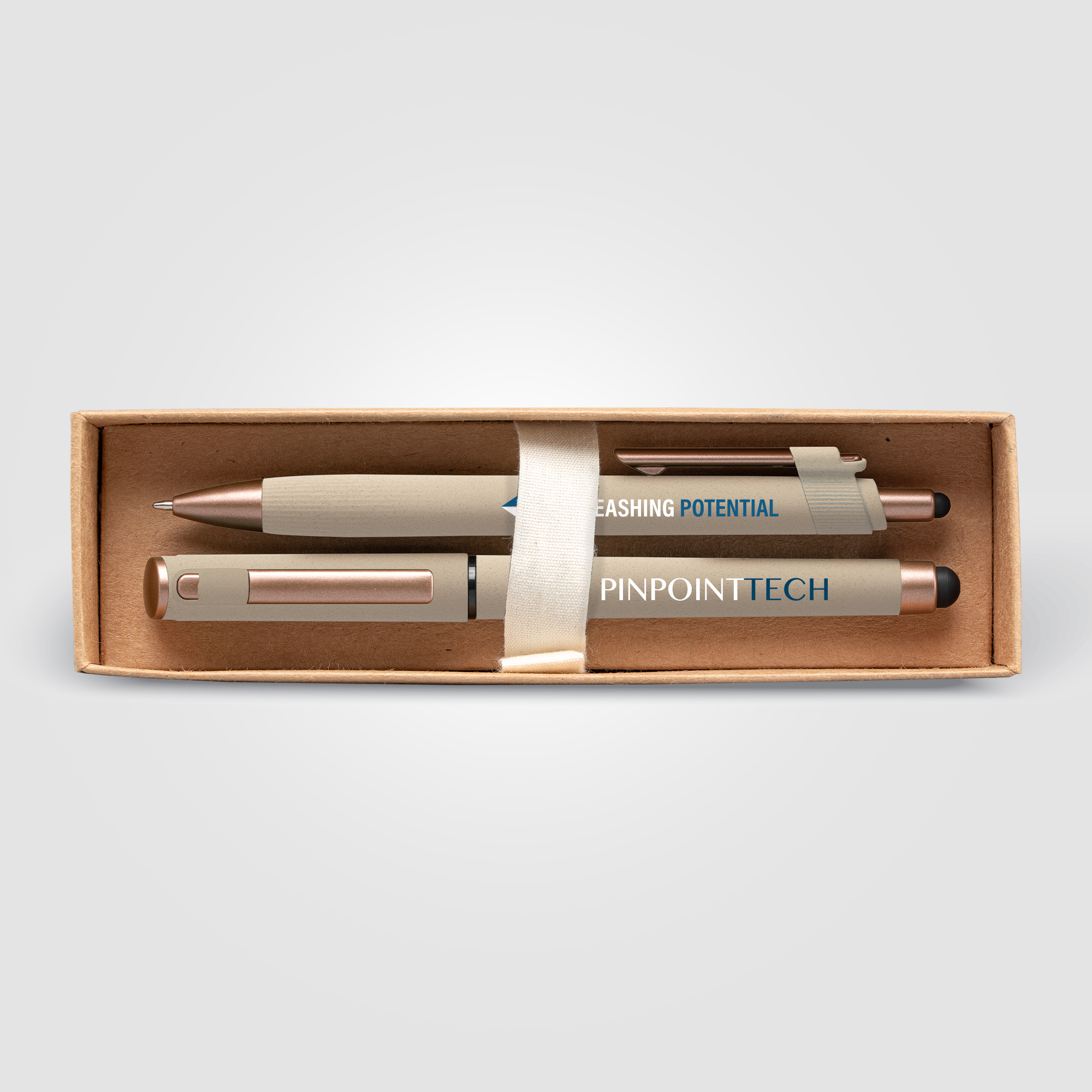 York Recycled Plastic Bronze Trim Pen Gift Set – Box Decorated 6
