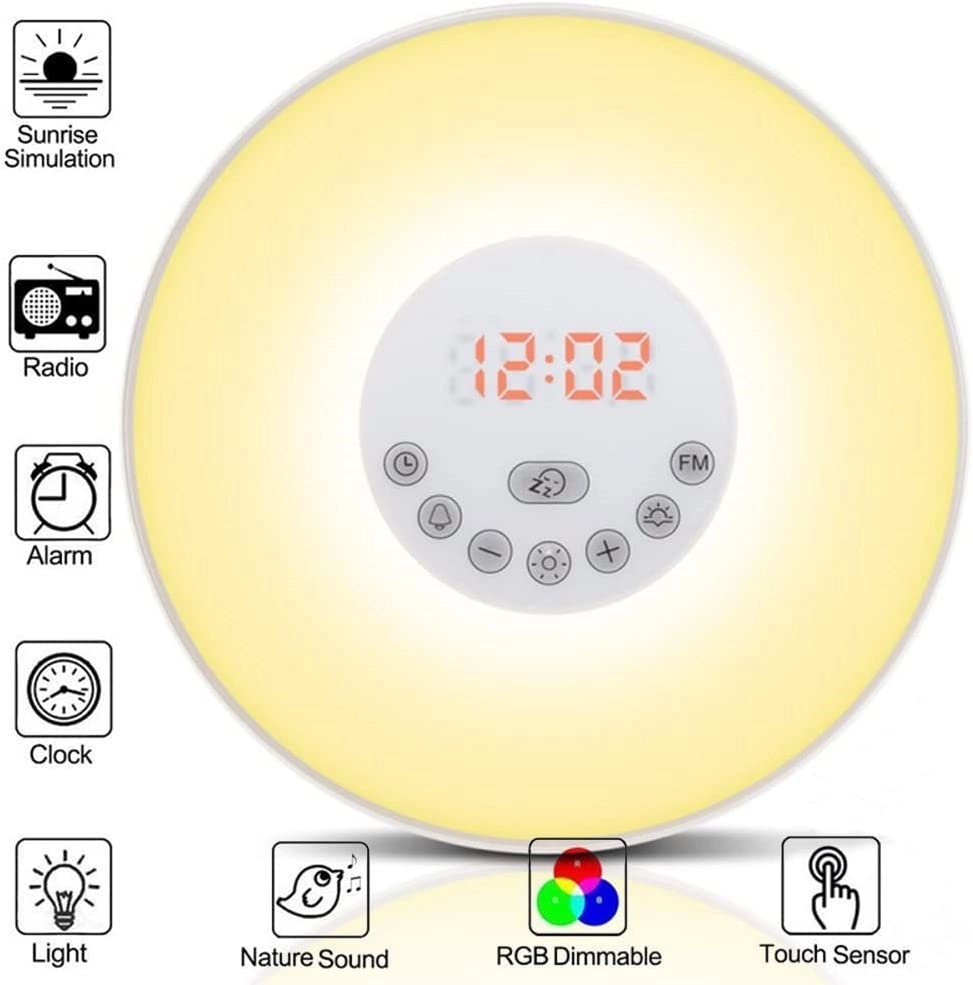 Sunrise Simulation Alarm Clock Wake Up Light 5