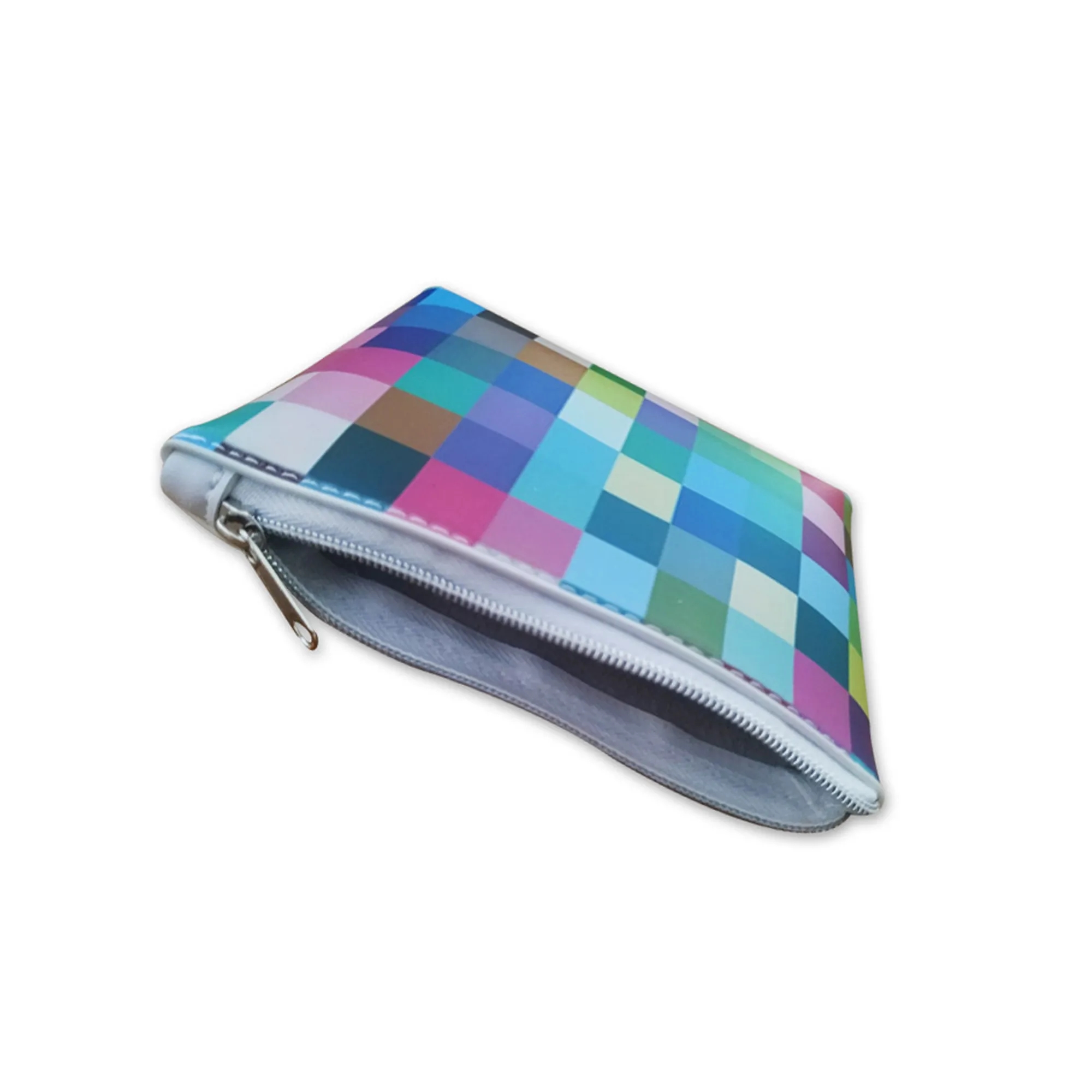 Tpu Checkered Contrasting Color Makeup Bag 5