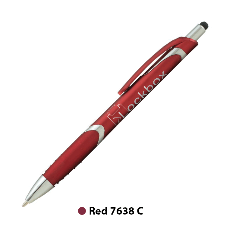 Spectrum Metallic with Stylus Plastic Pen (1 Color Imprint) 8